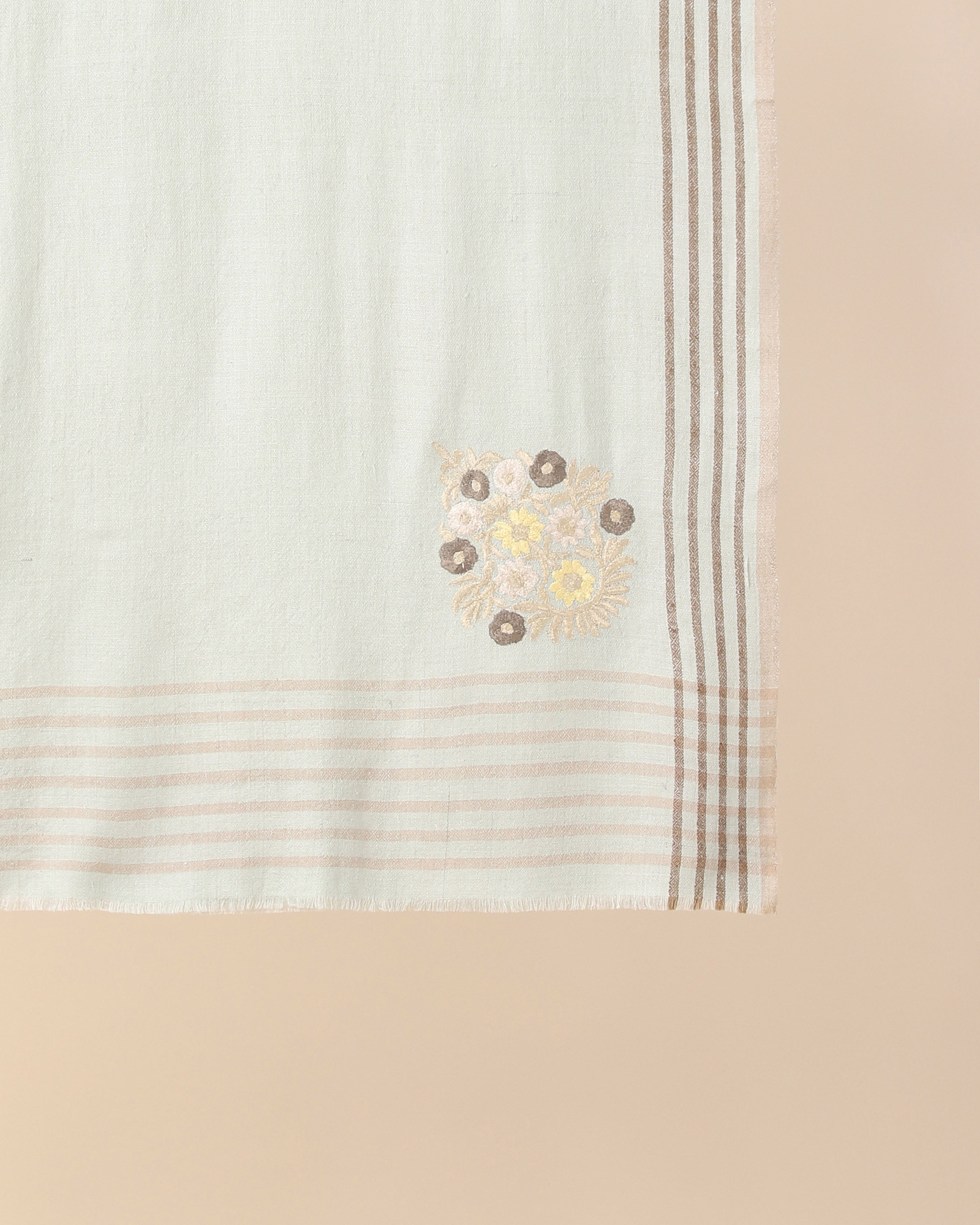 Wahida Kashmir Sozni Embroidery Pashmina Shawl