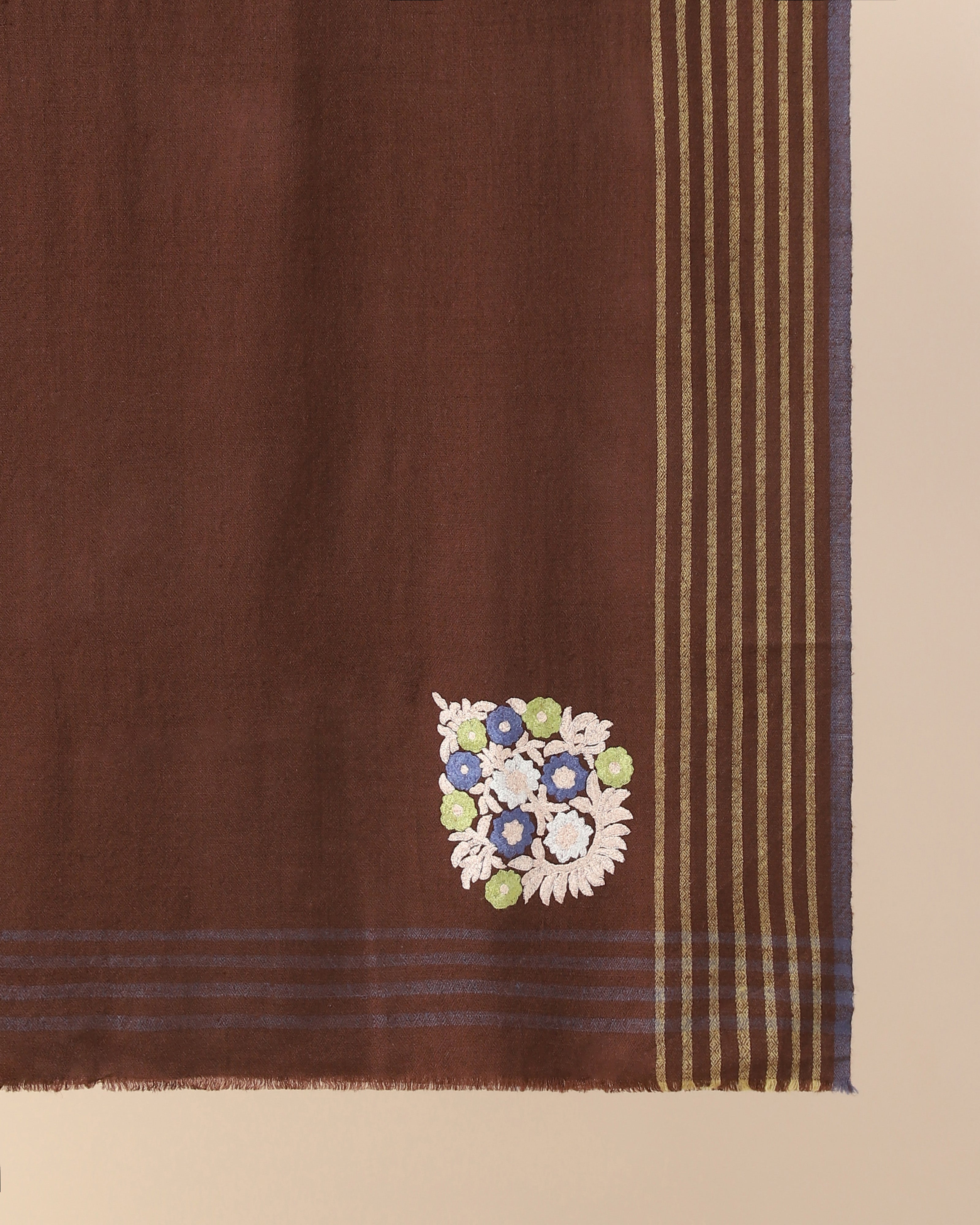 Wahida Kashmir Sozni Embroidery Pashmina Shawl