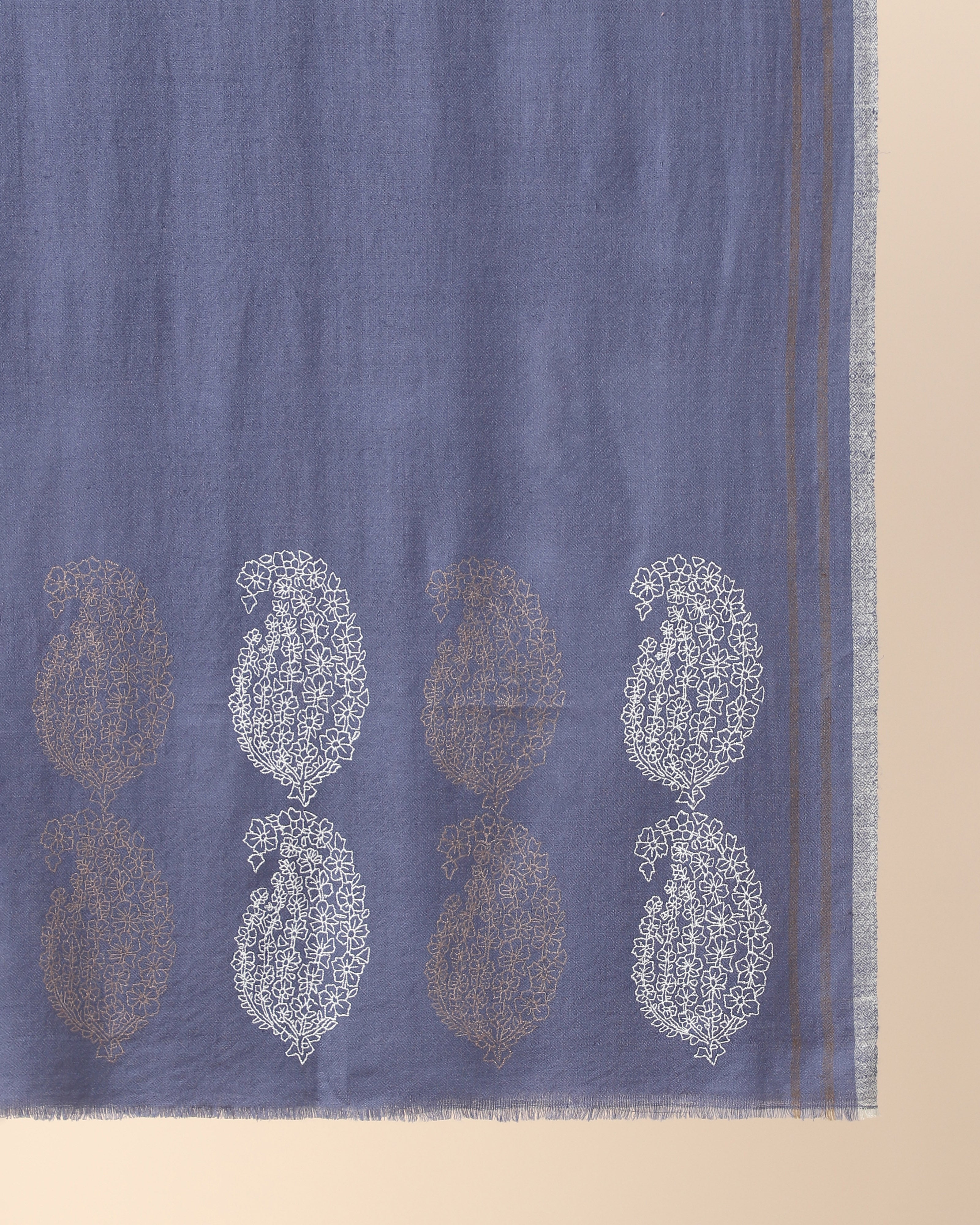 Gauhar Kashmir Sozni Embroidery Pashmina Stole