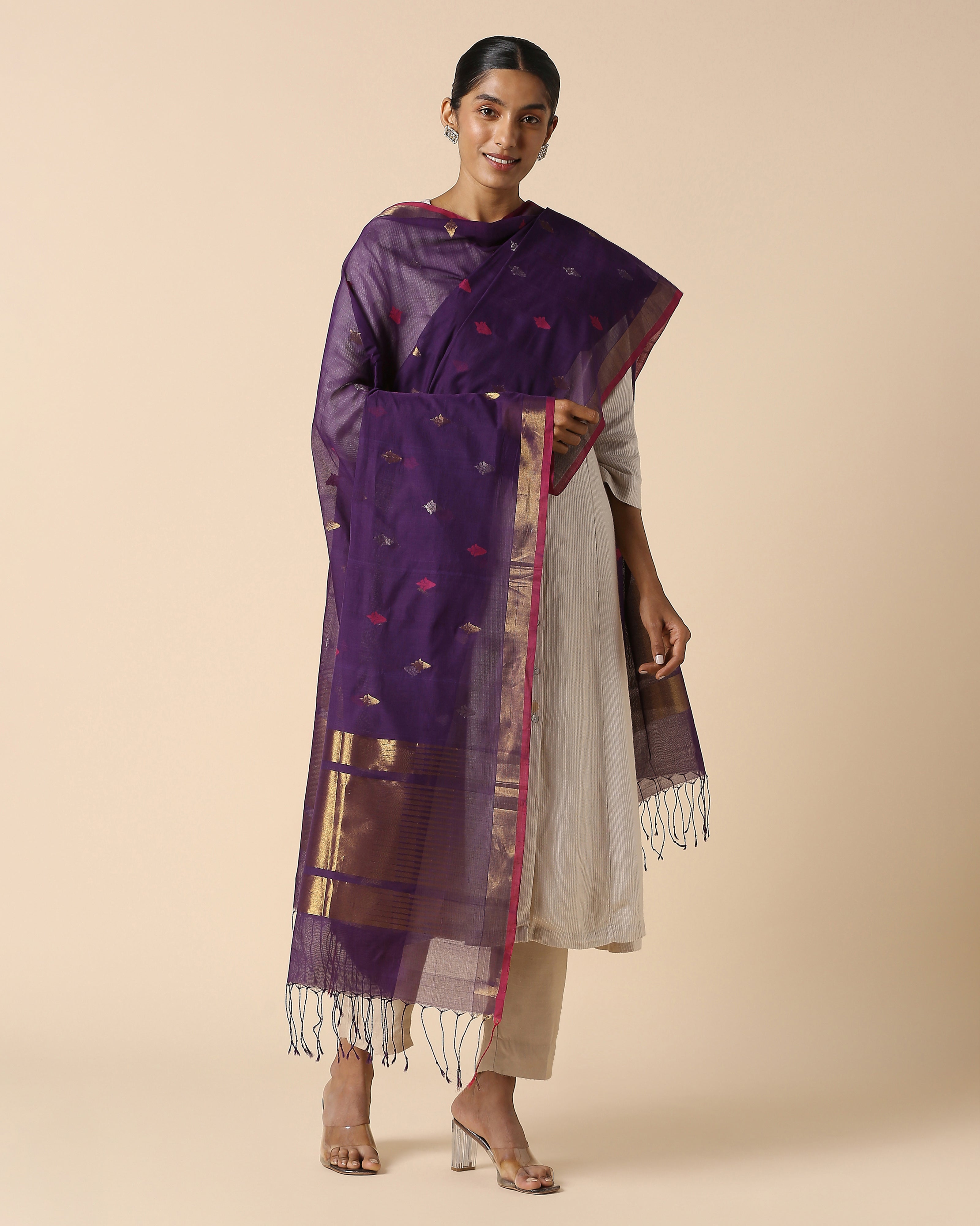 Ashwika Uppada Jamdani Cotton Dupatta