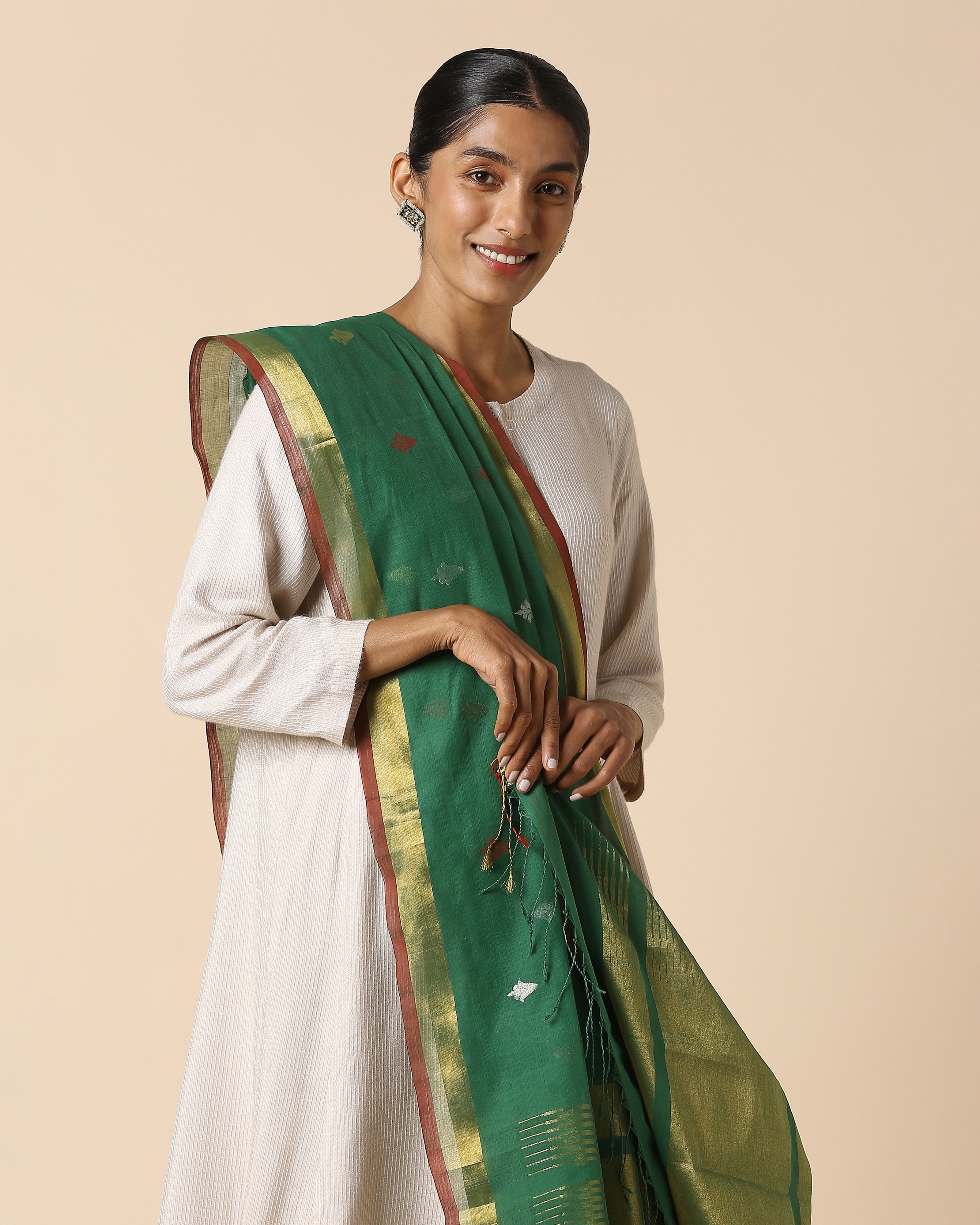 Ashwika Uppada Jamdani Cotton Dupatta