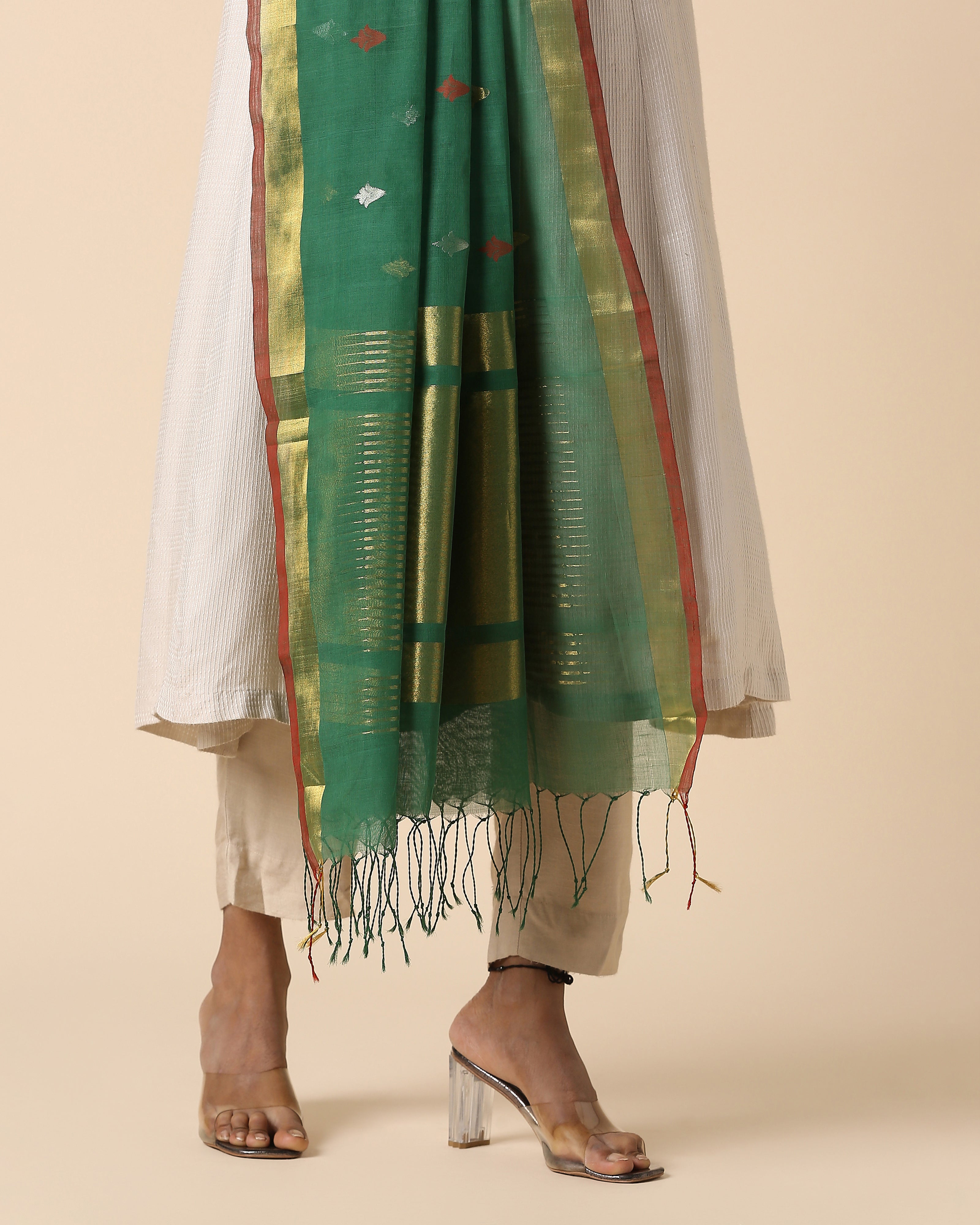 Ashwika Uppada Jamdani Cotton Dupatta