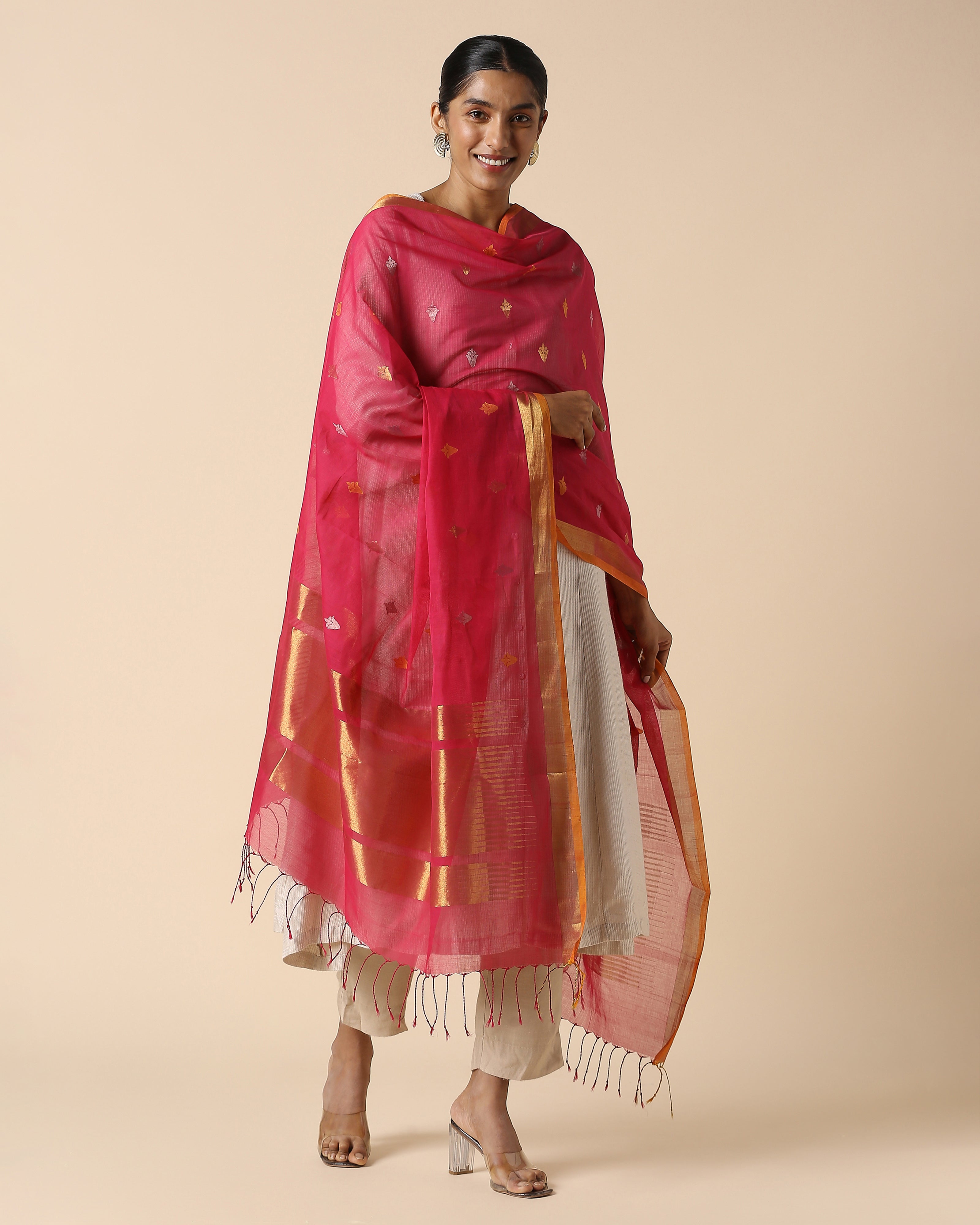 Ashwika Uppada Jamdani Cotton Dupatta