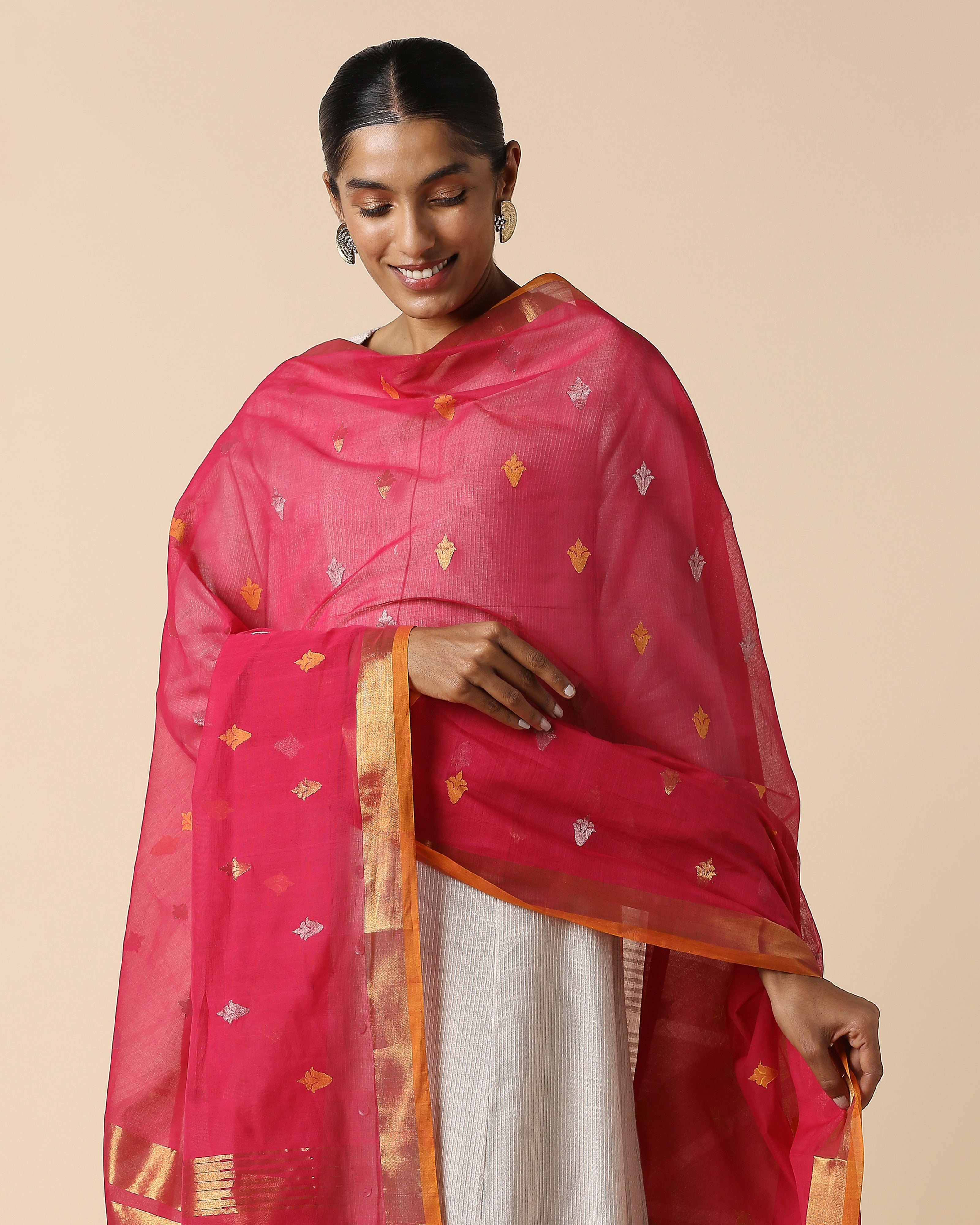Ashwika Uppada Jamdani Cotton Dupatta