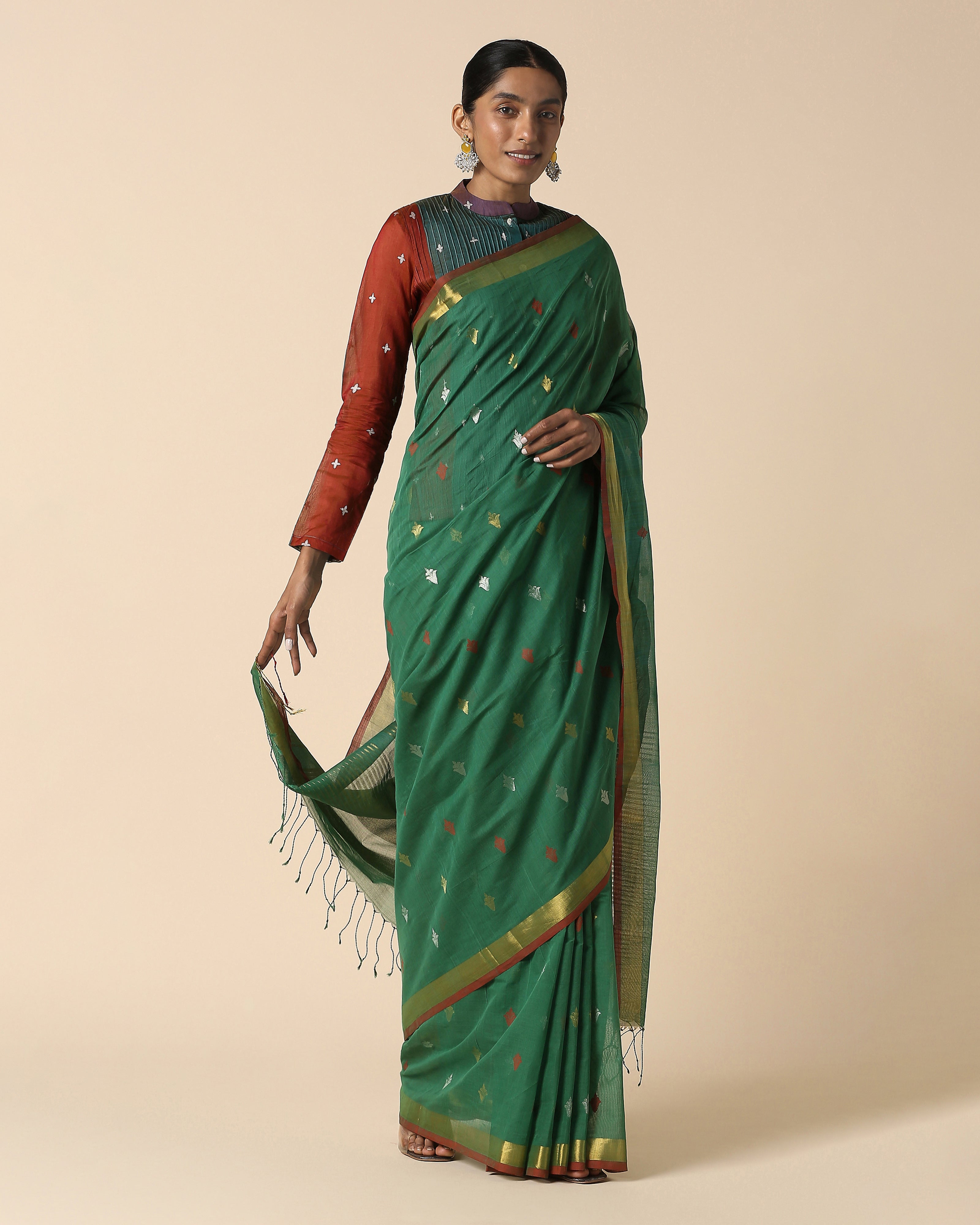 Ashwika Uppada Jamdani Cotton Saree