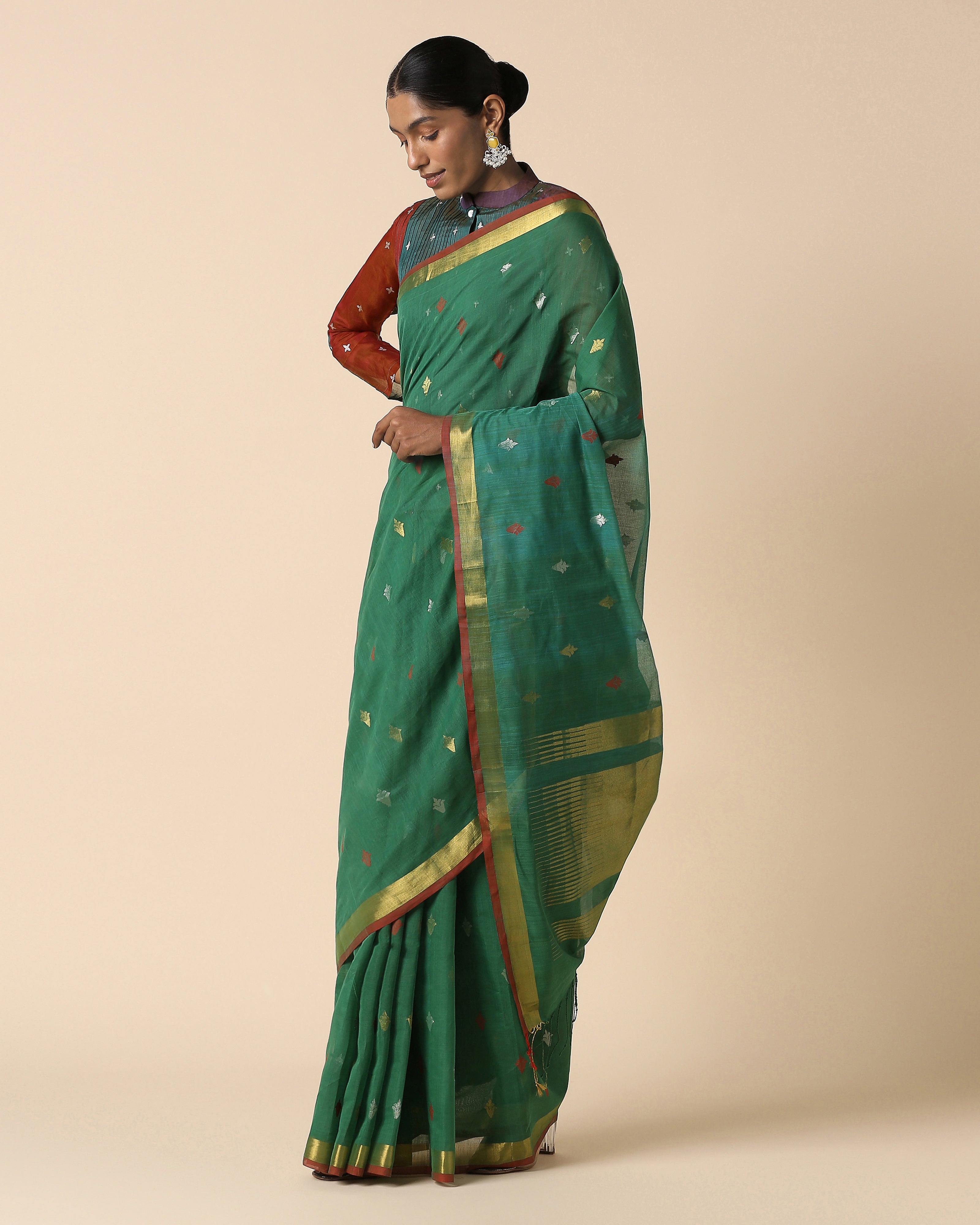 Ashwika Uppada Jamdani Cotton Saree