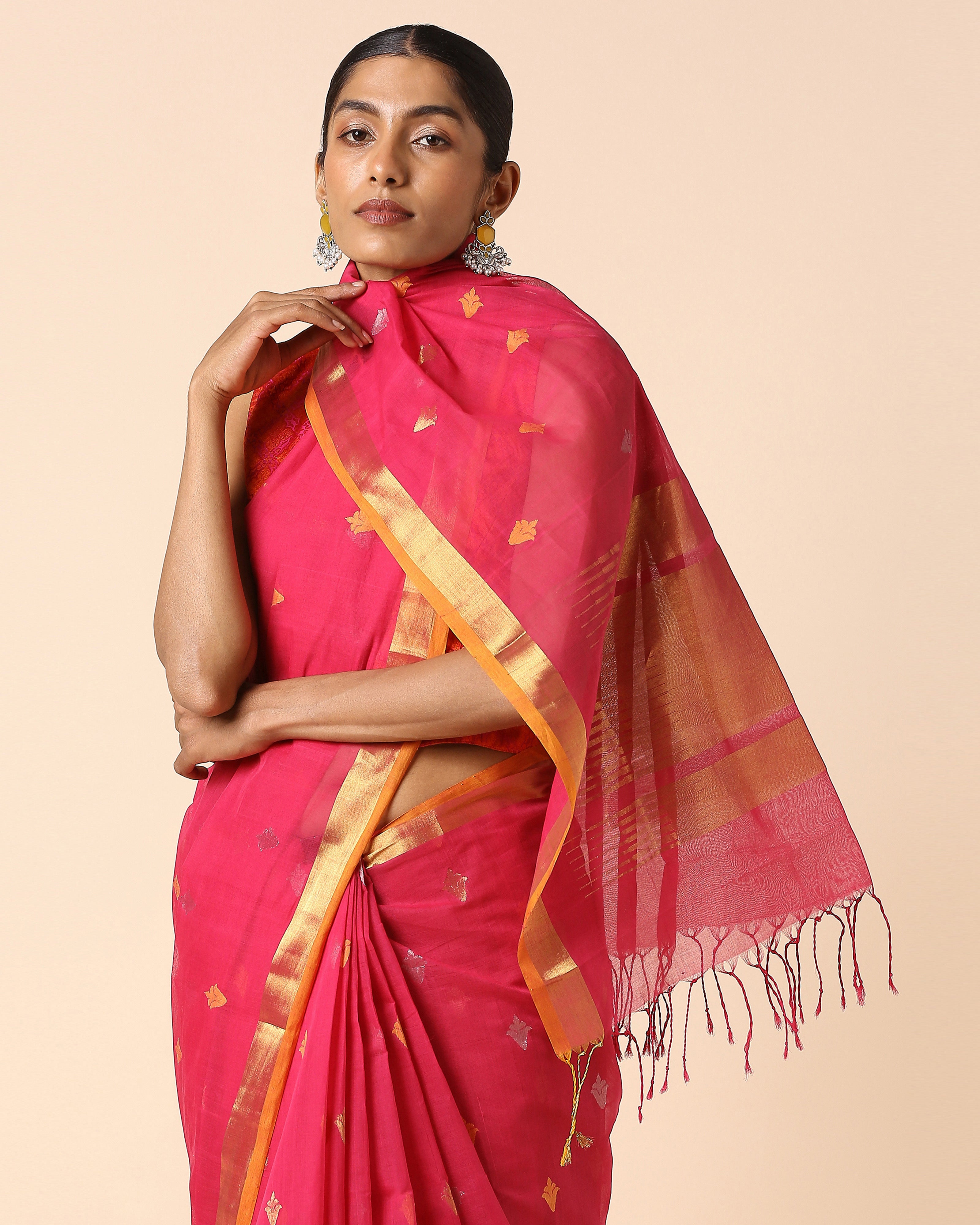 Ashwika Uppada Jamdani Cotton Saree