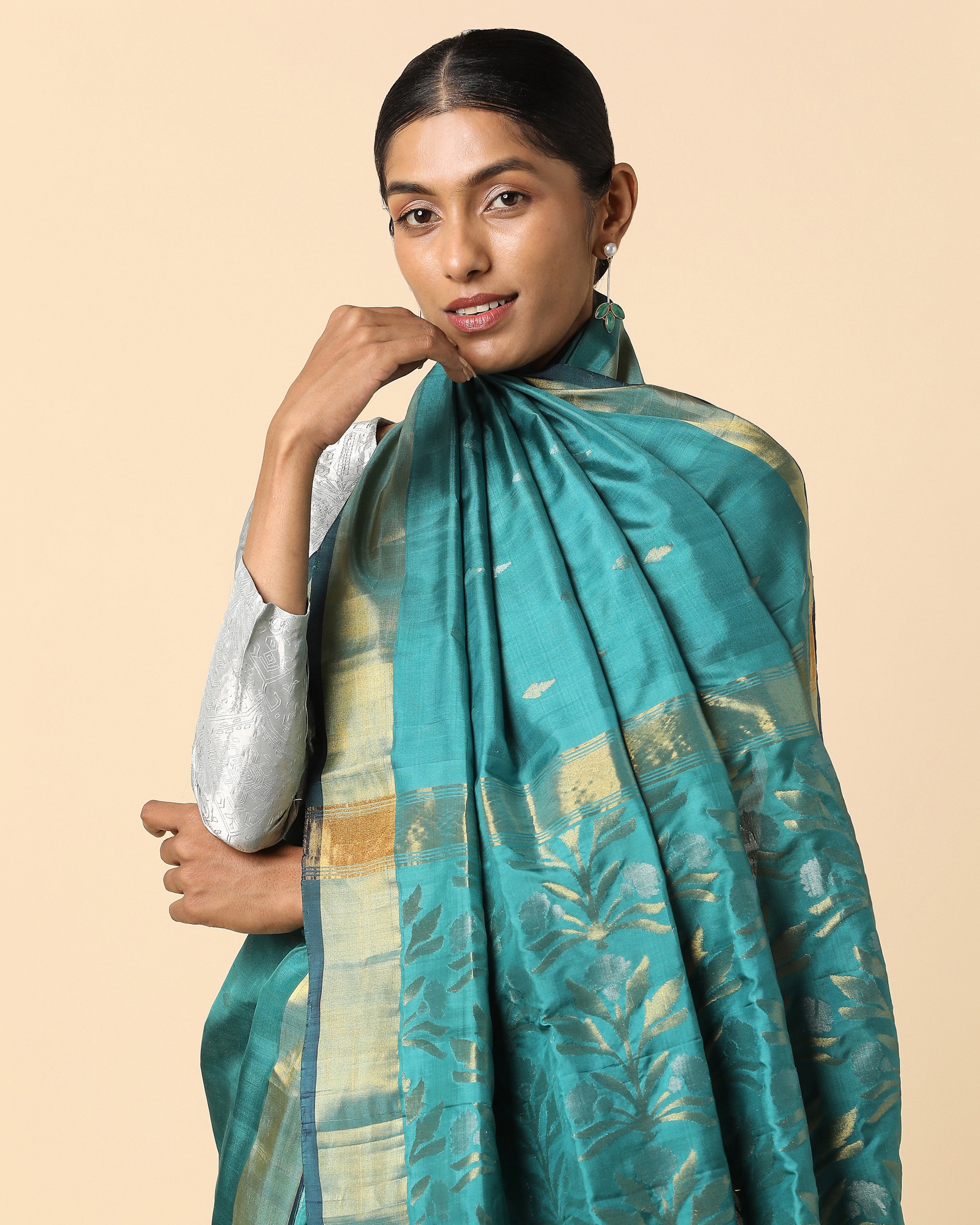 Kirtan Uppada Jamdani Silk Saree