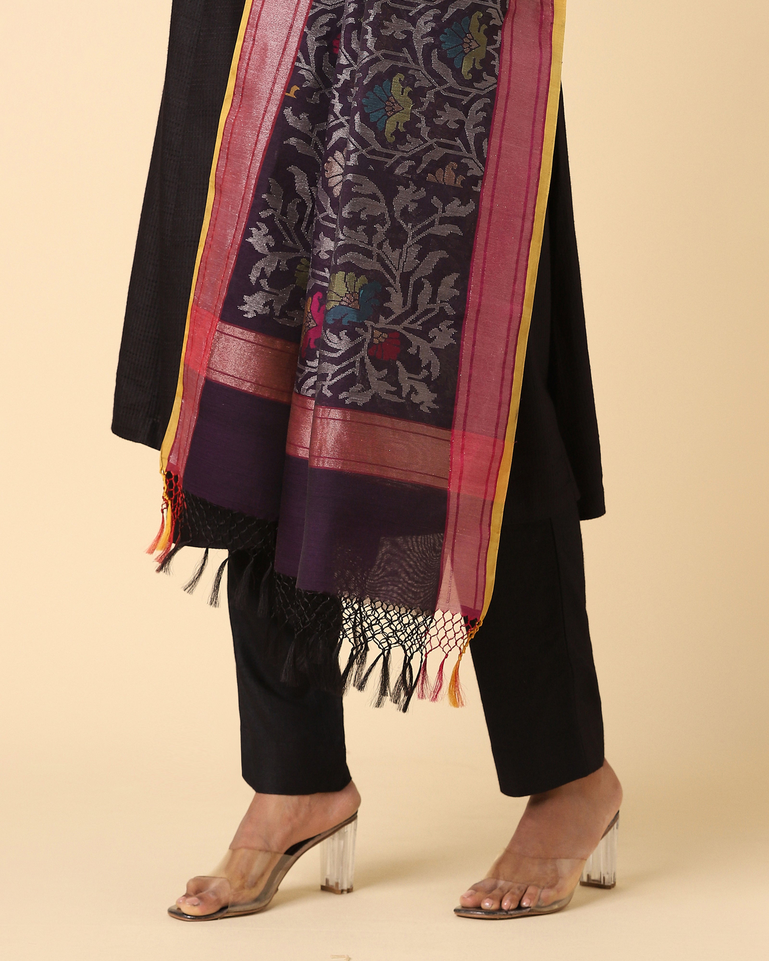 Laksh Banarasi Jamdani Silk Cotton Dupatta