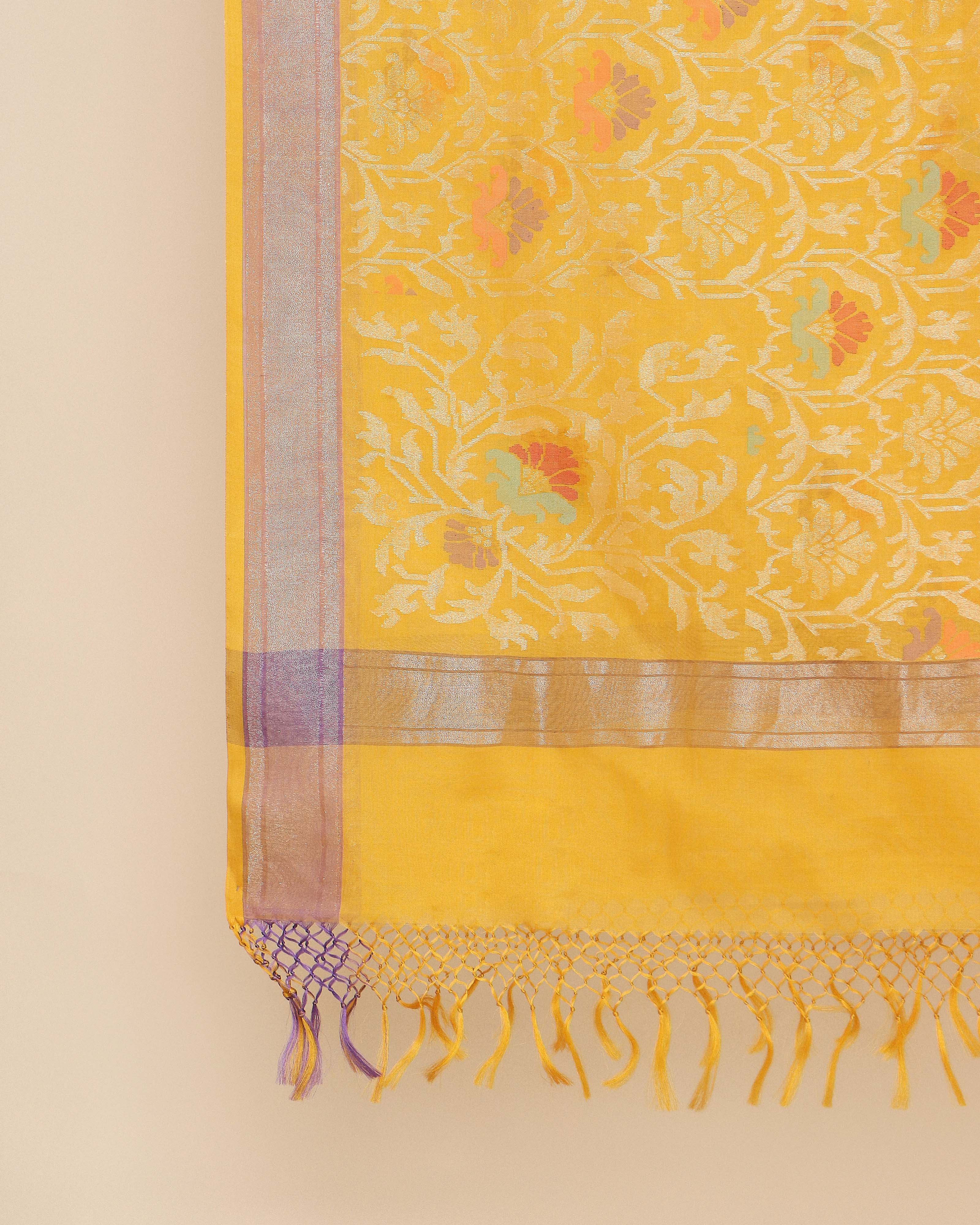 Laksh Banarasi Jamdani Silk Cotton Dupatta