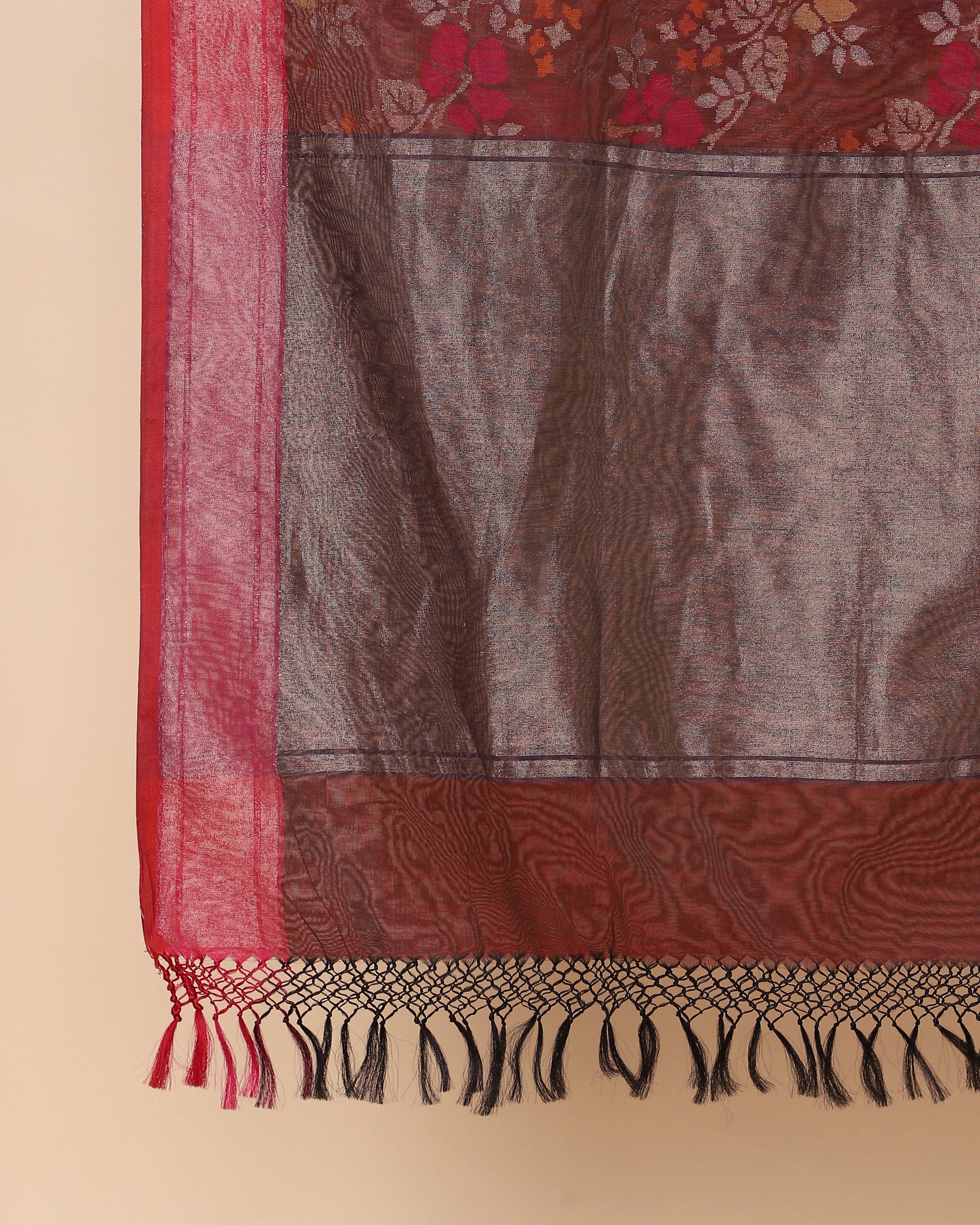 Sindhura Banarasi Jamdani Silk Cotton Dupatta