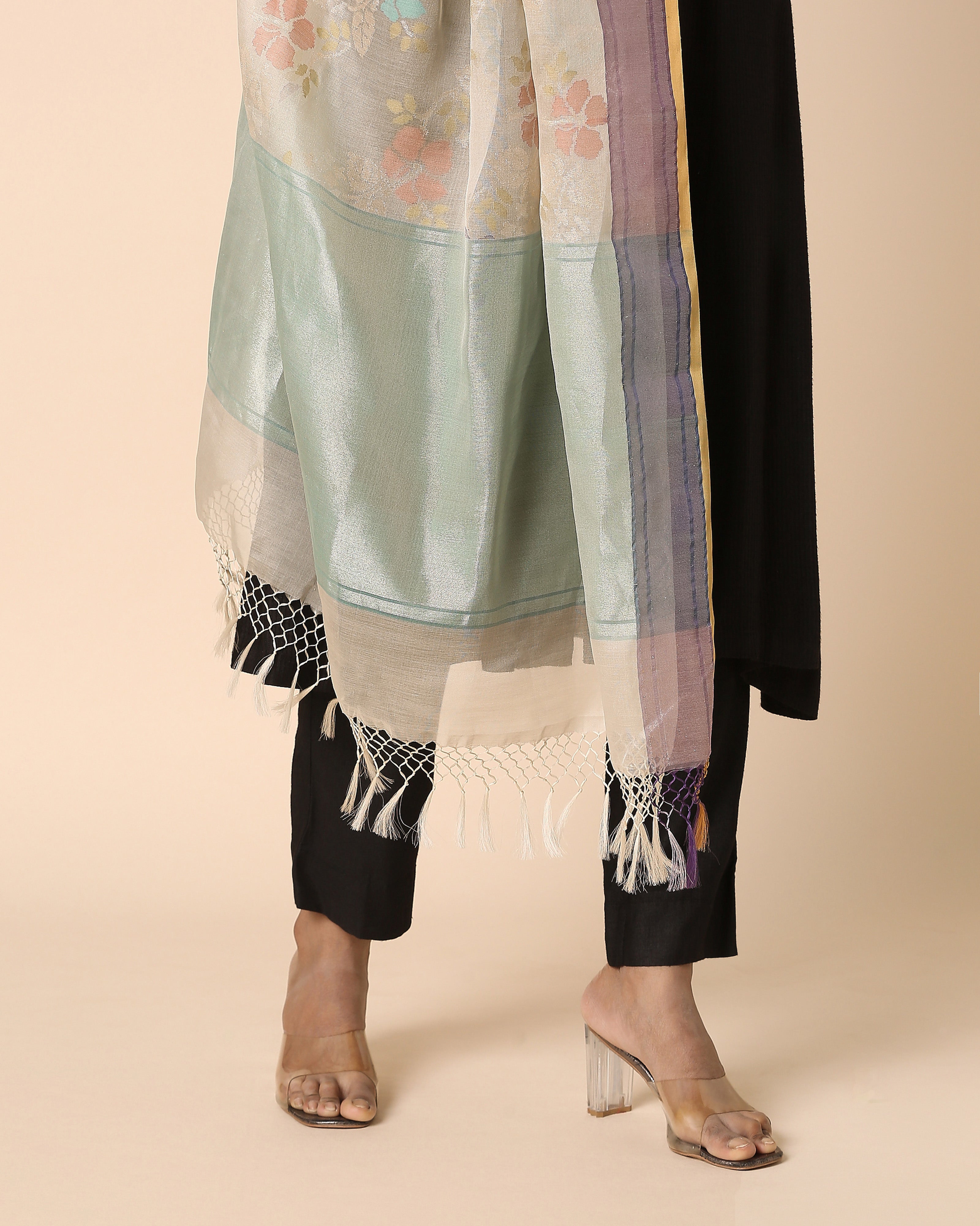 Sindhura Banarasi Jamdani Silk Cotton Dupatta