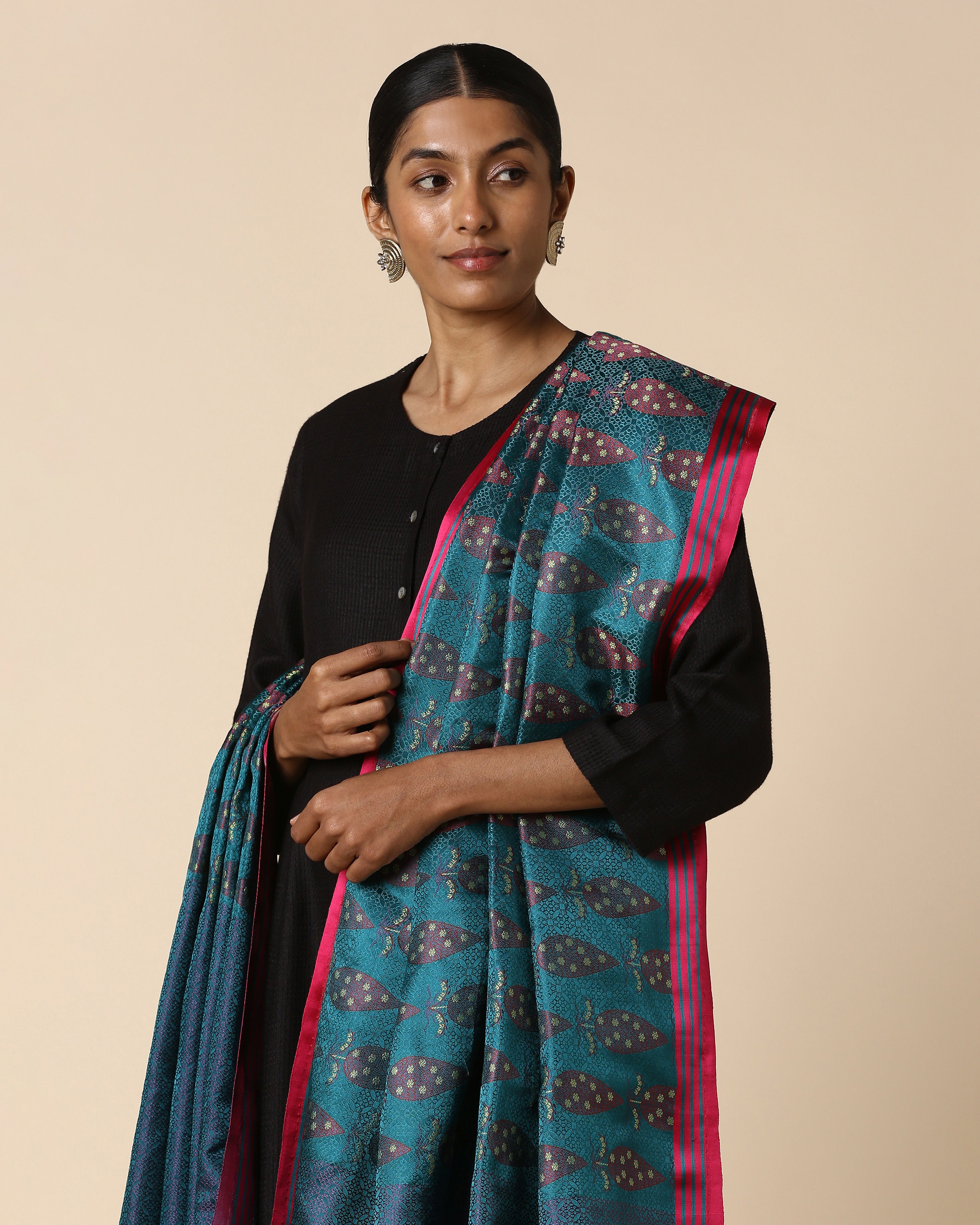 Abirah Banarasi Tanchoi Silk Dupatta