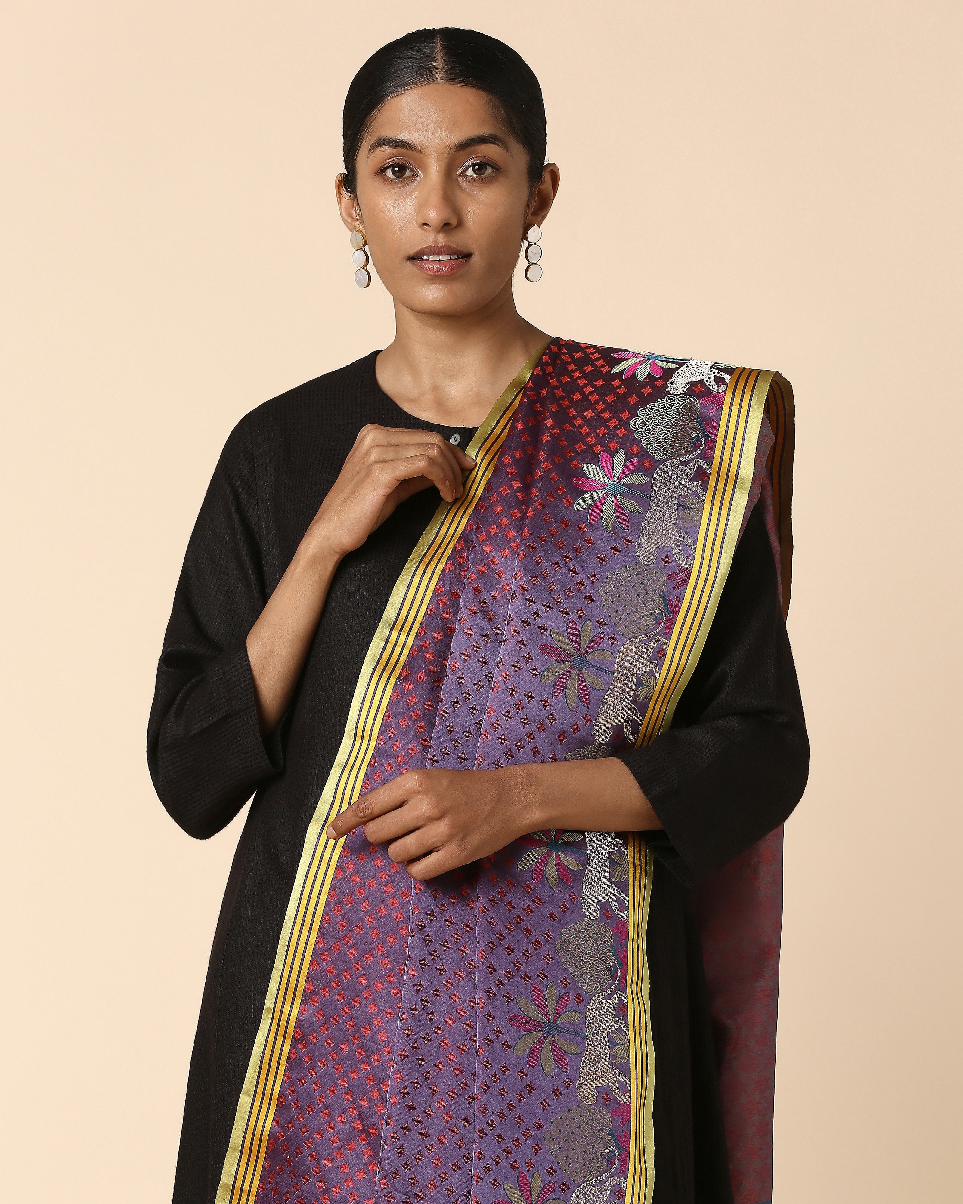Minha Banarasi Tanchoi And Kadwa Silk Dupatta
