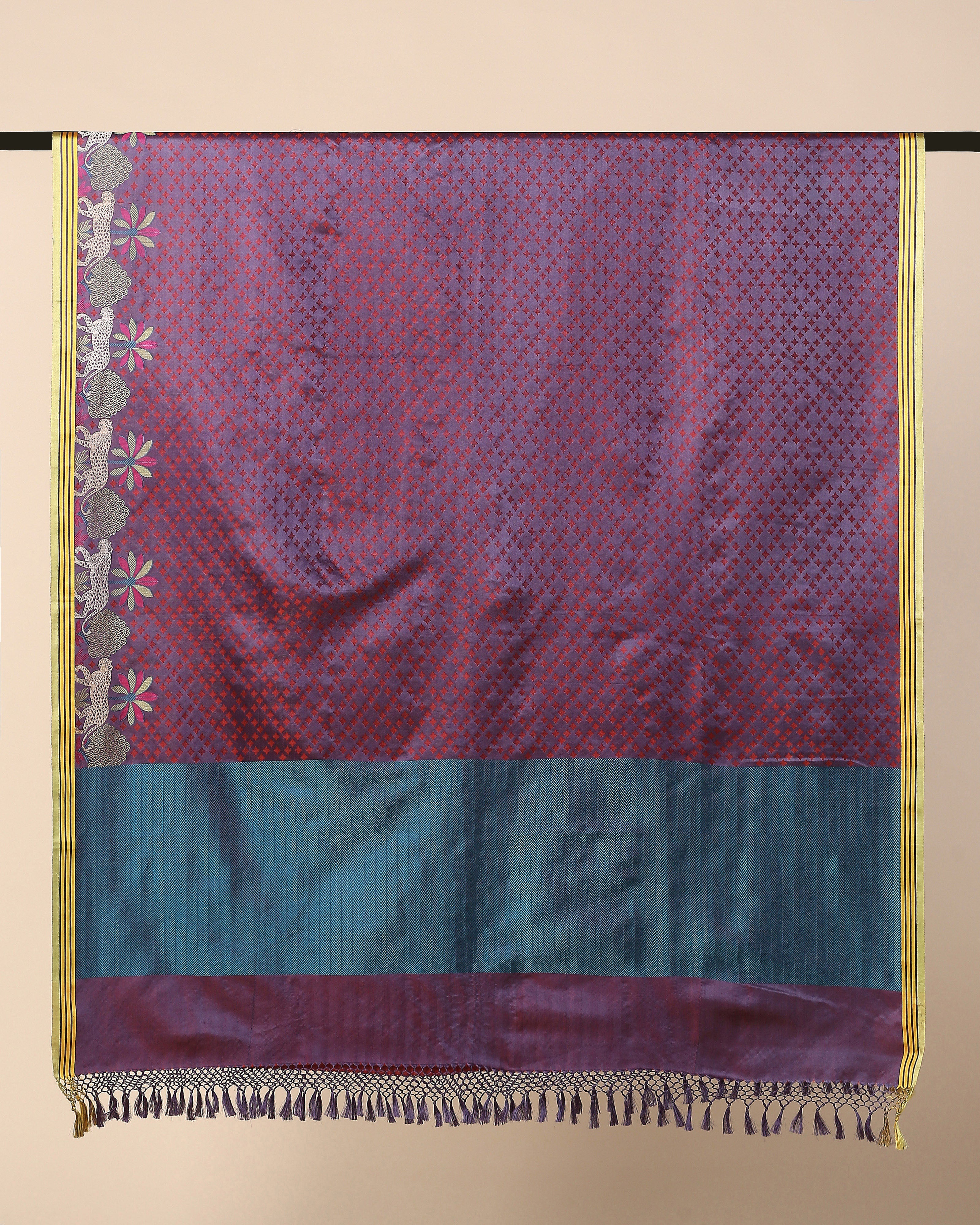 Minha Banarasi Tanchoi And Kadwa Silk Dupatta