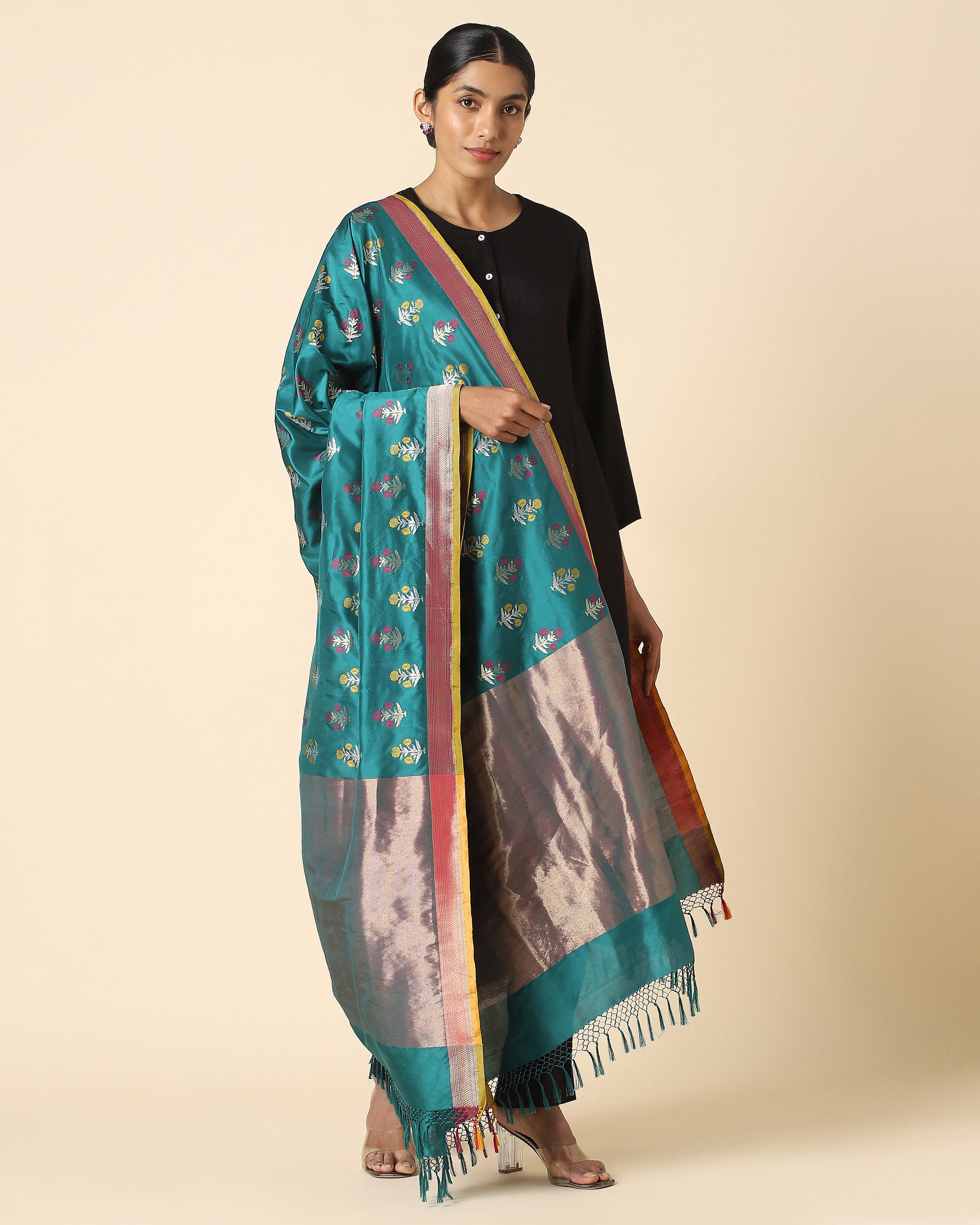 Inayah Banarasi Cutwork Silk Dupatta