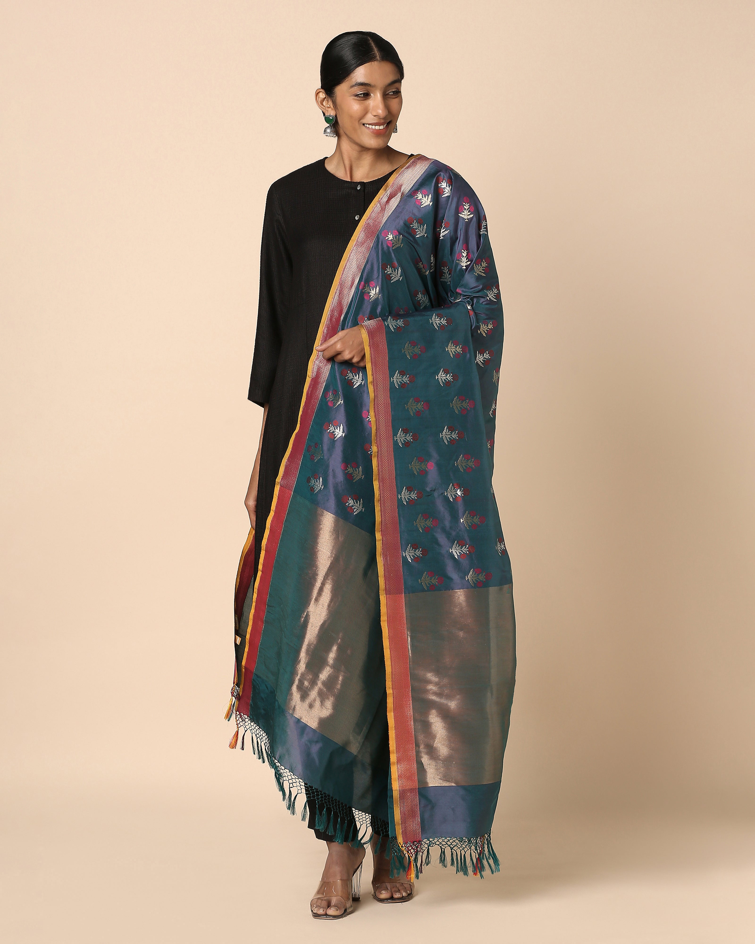 Inayah Banarasi Cutwork Silk Dupatta
