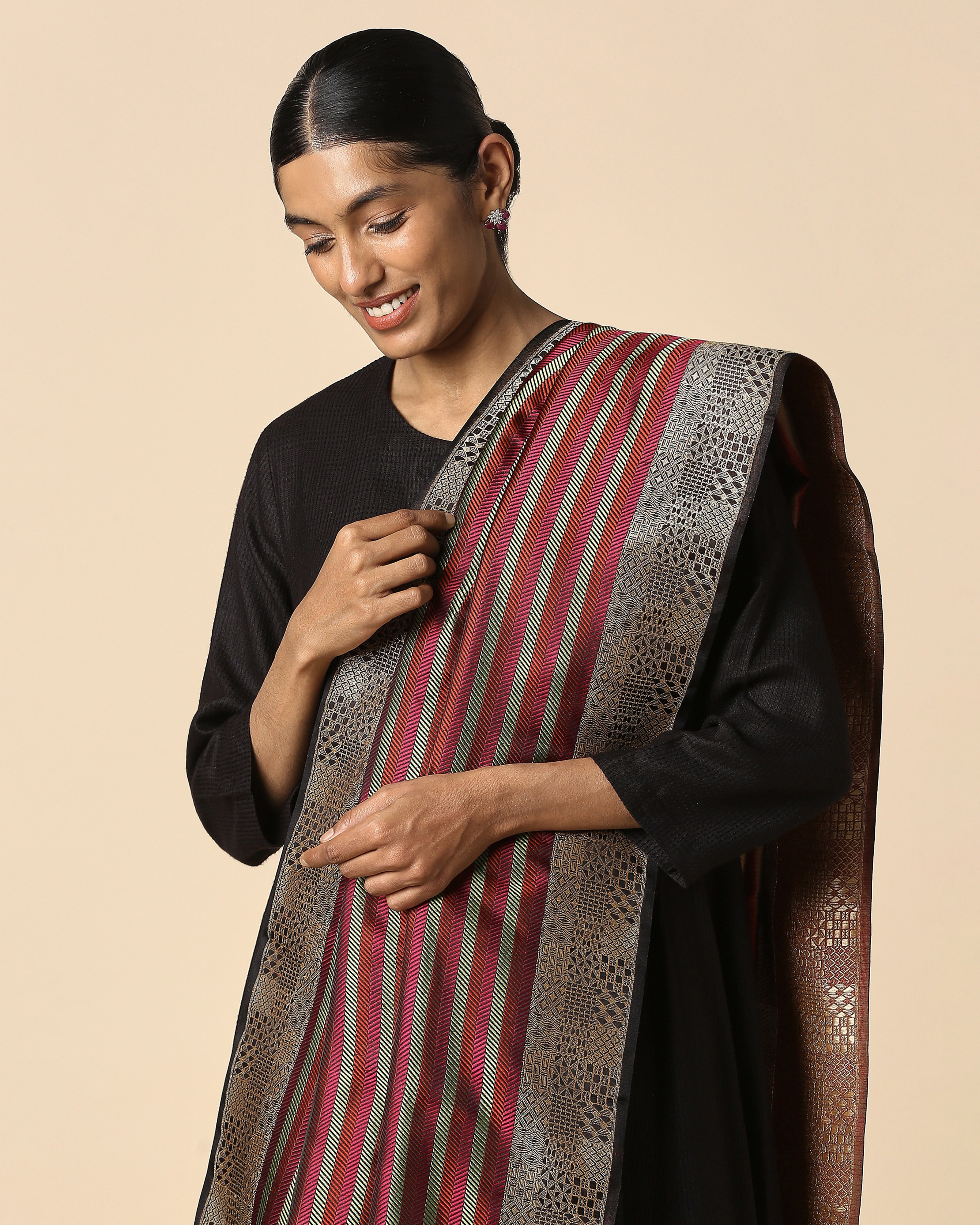 Shekha Banarasi Tanchoi And Kadwa Silk Dupatta