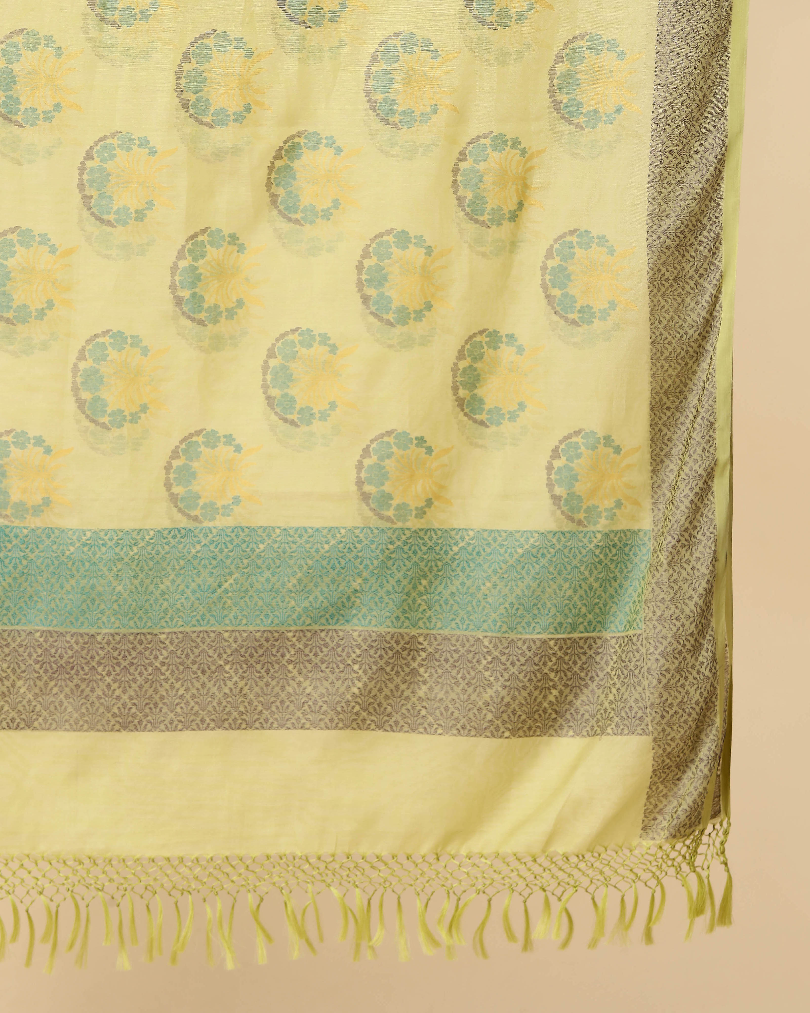 Anwitha Banarasi Jamdani Silk Cotton Dupatta