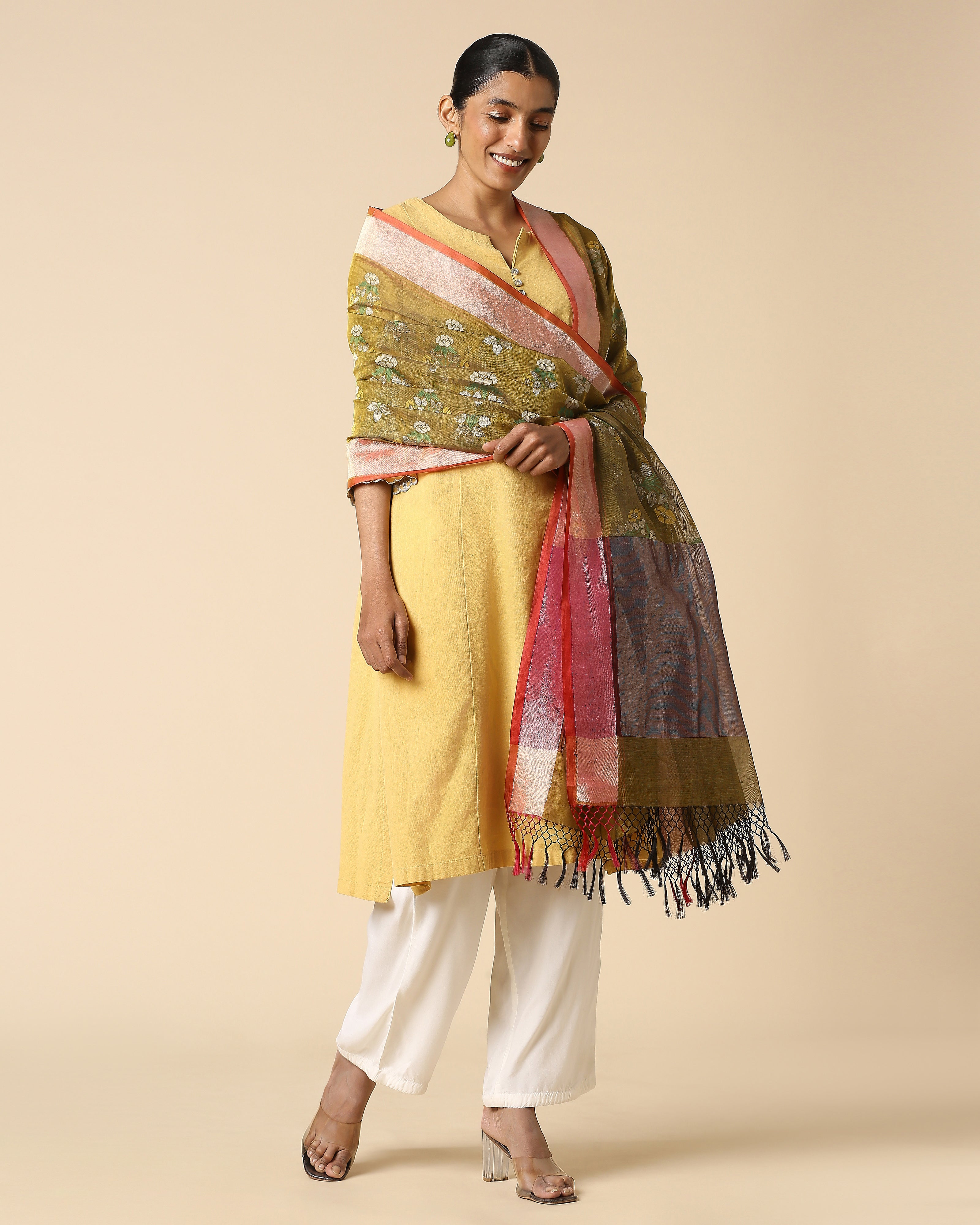 Bhavini Banarasi Jamdani Silk Cotton Dupatta