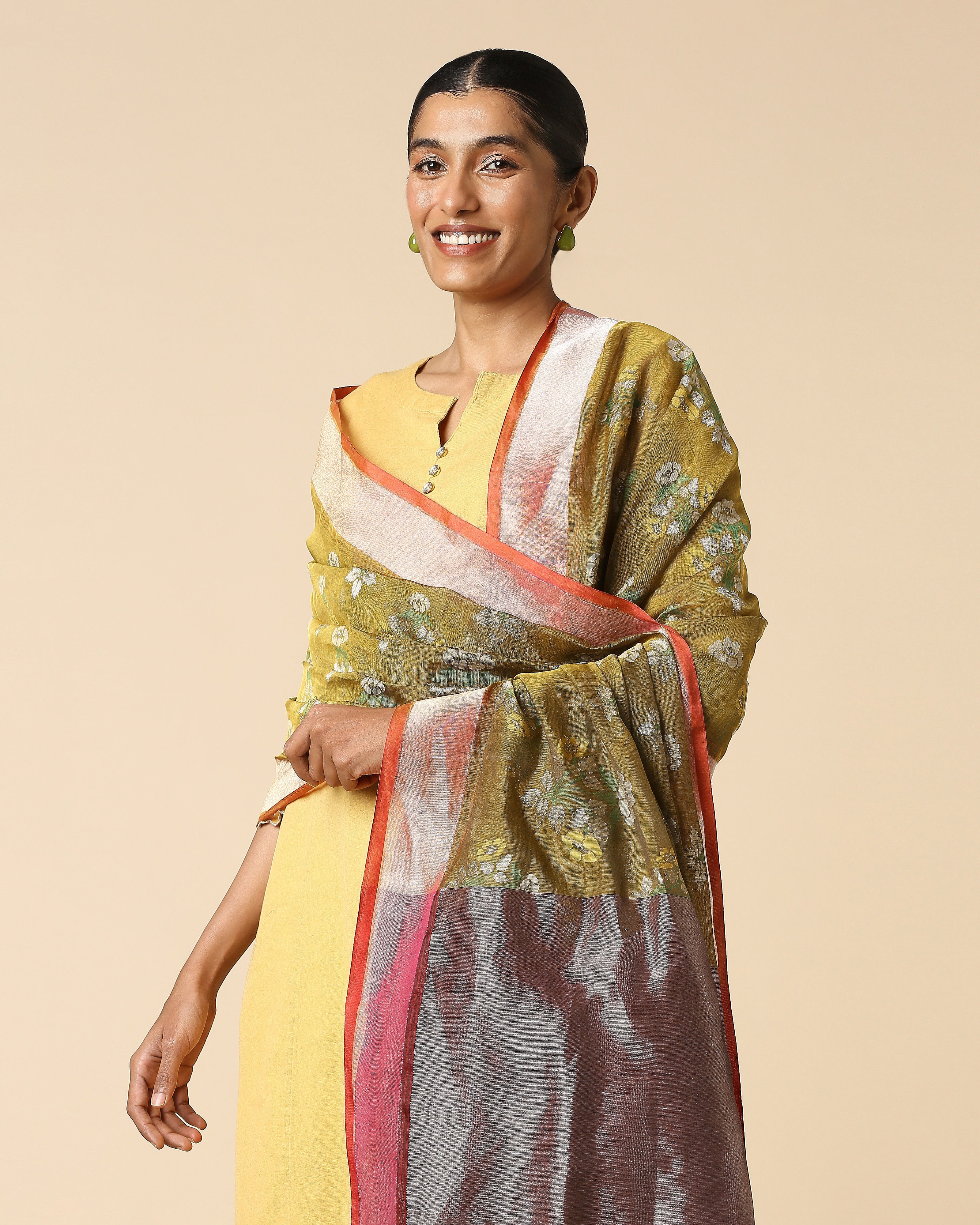 Bhavini Banarasi Jamdani Silk Cotton Dupatta