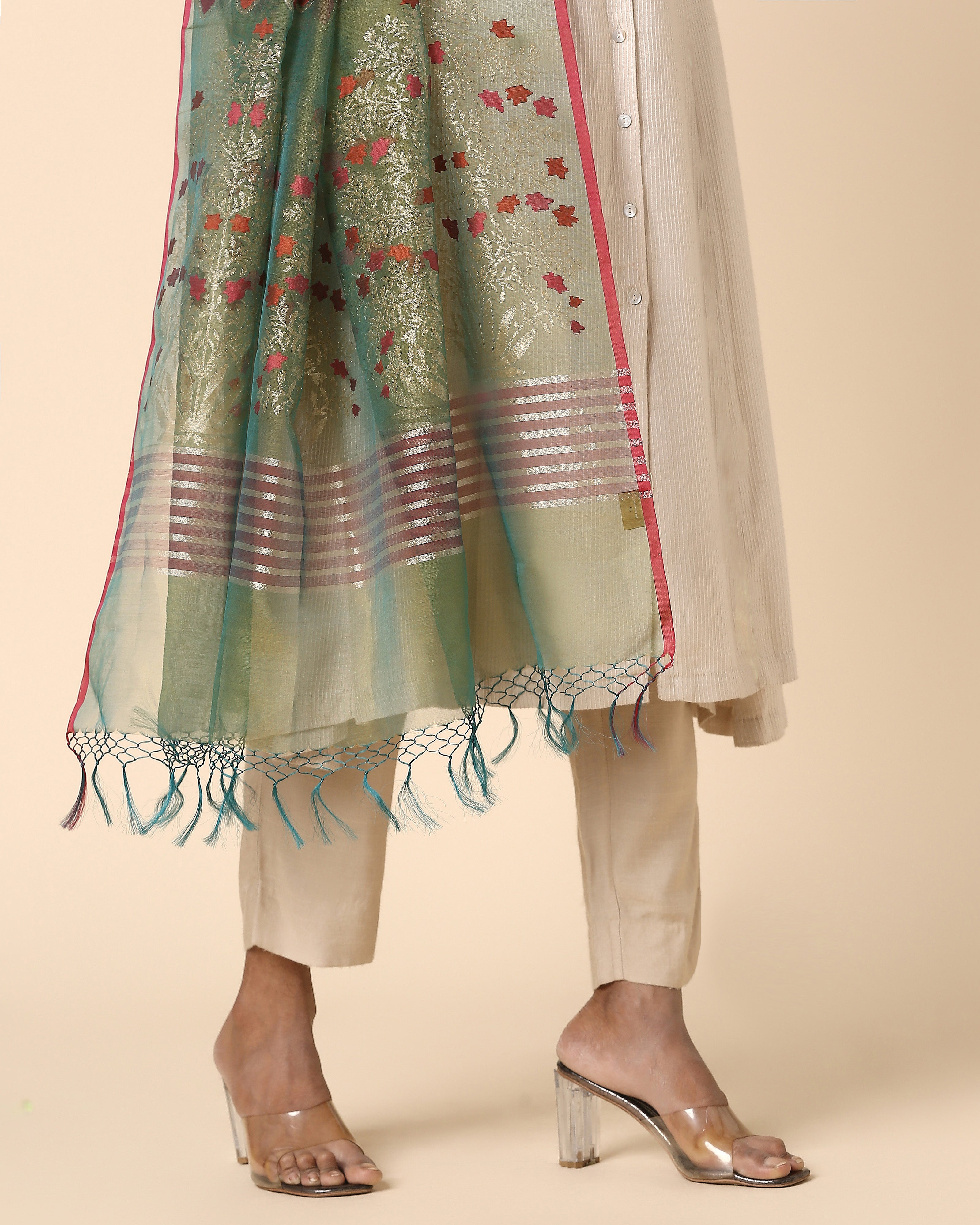 Purala Banarasi Jamdani Silk Cotton Dupatta