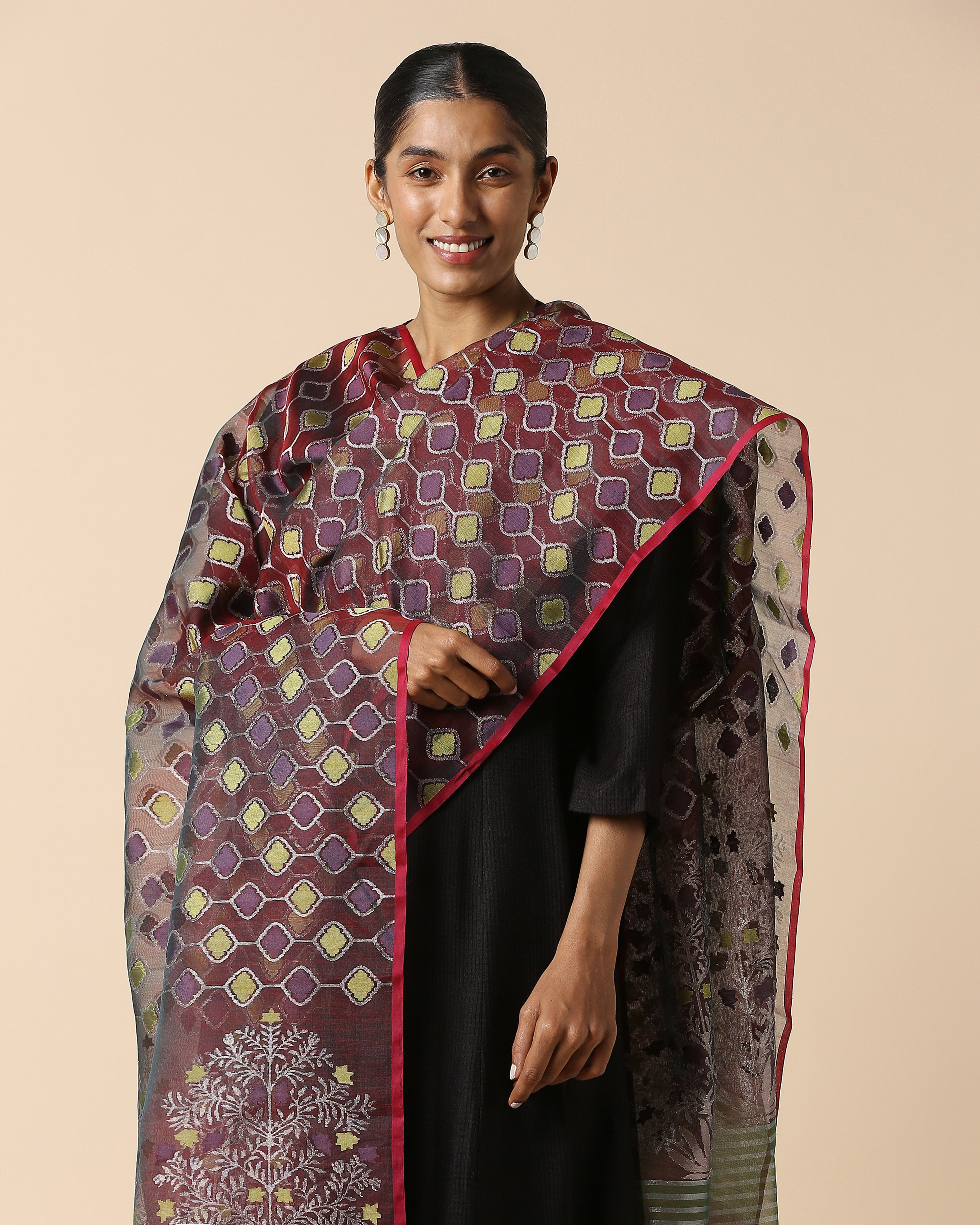 Purala Banarasi Jamdani Silk Cotton Dupatta