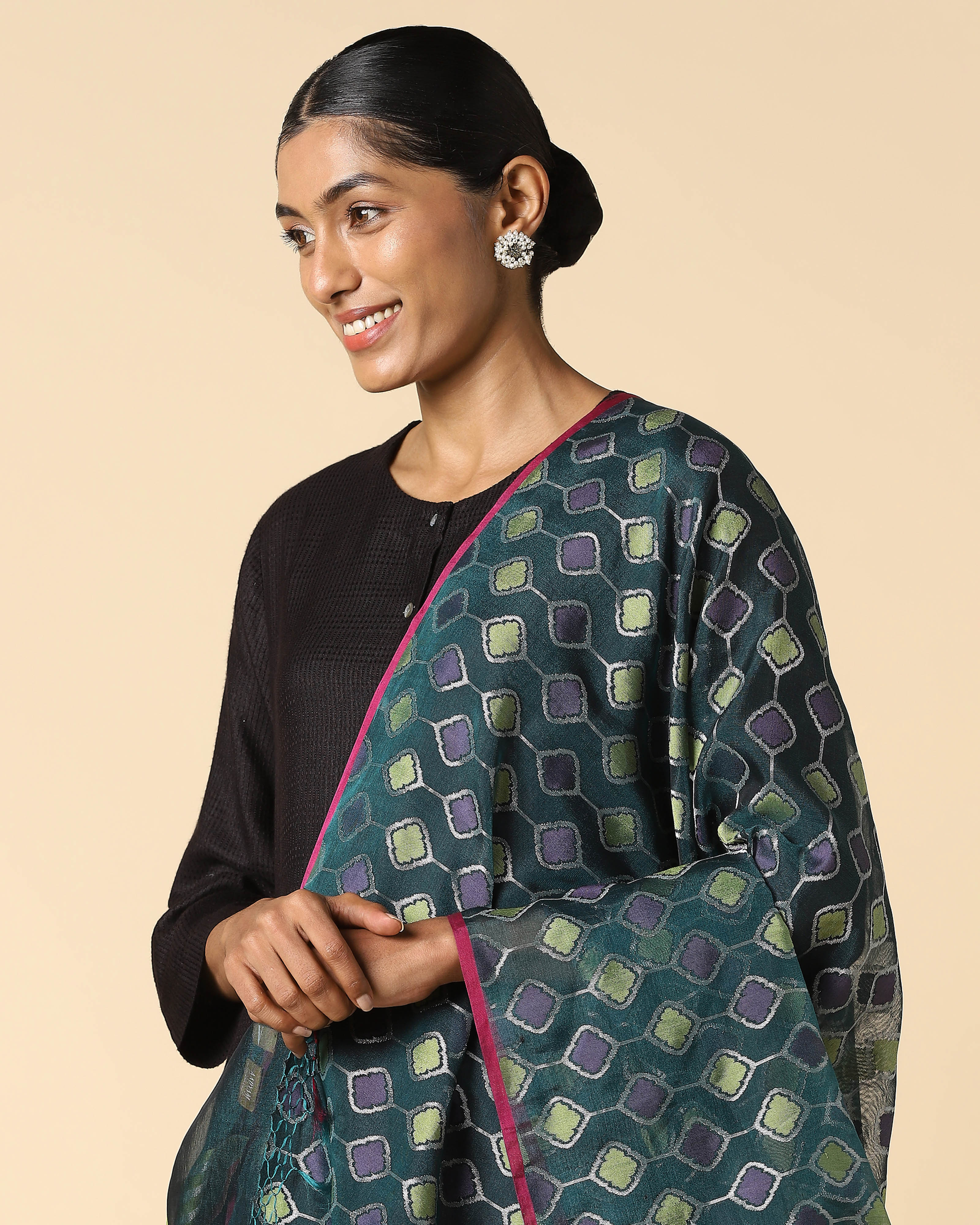 Purala Banarasi Jamdani Silk Cotton Dupatta