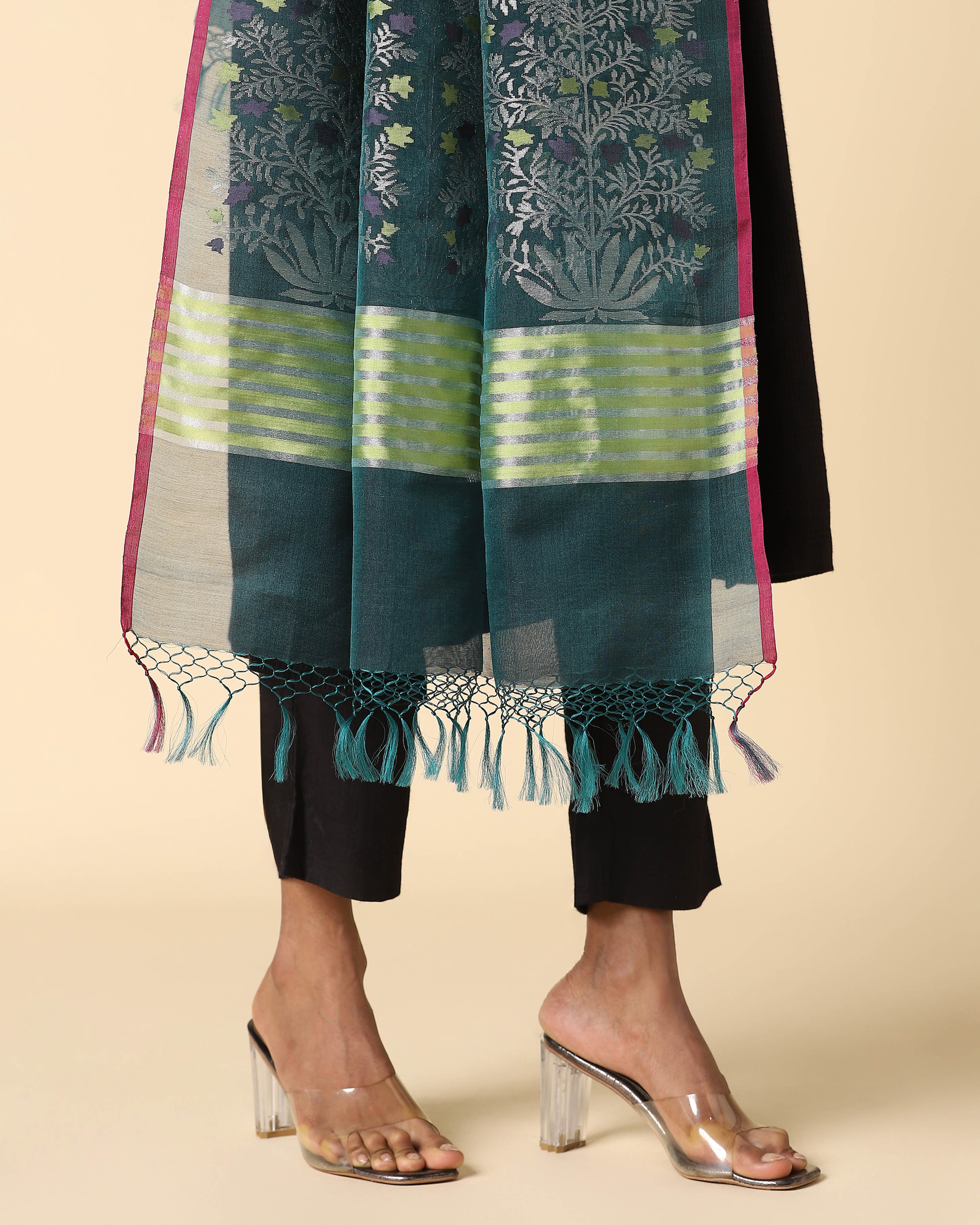 Purala Banarasi Jamdani Silk Cotton Dupatta