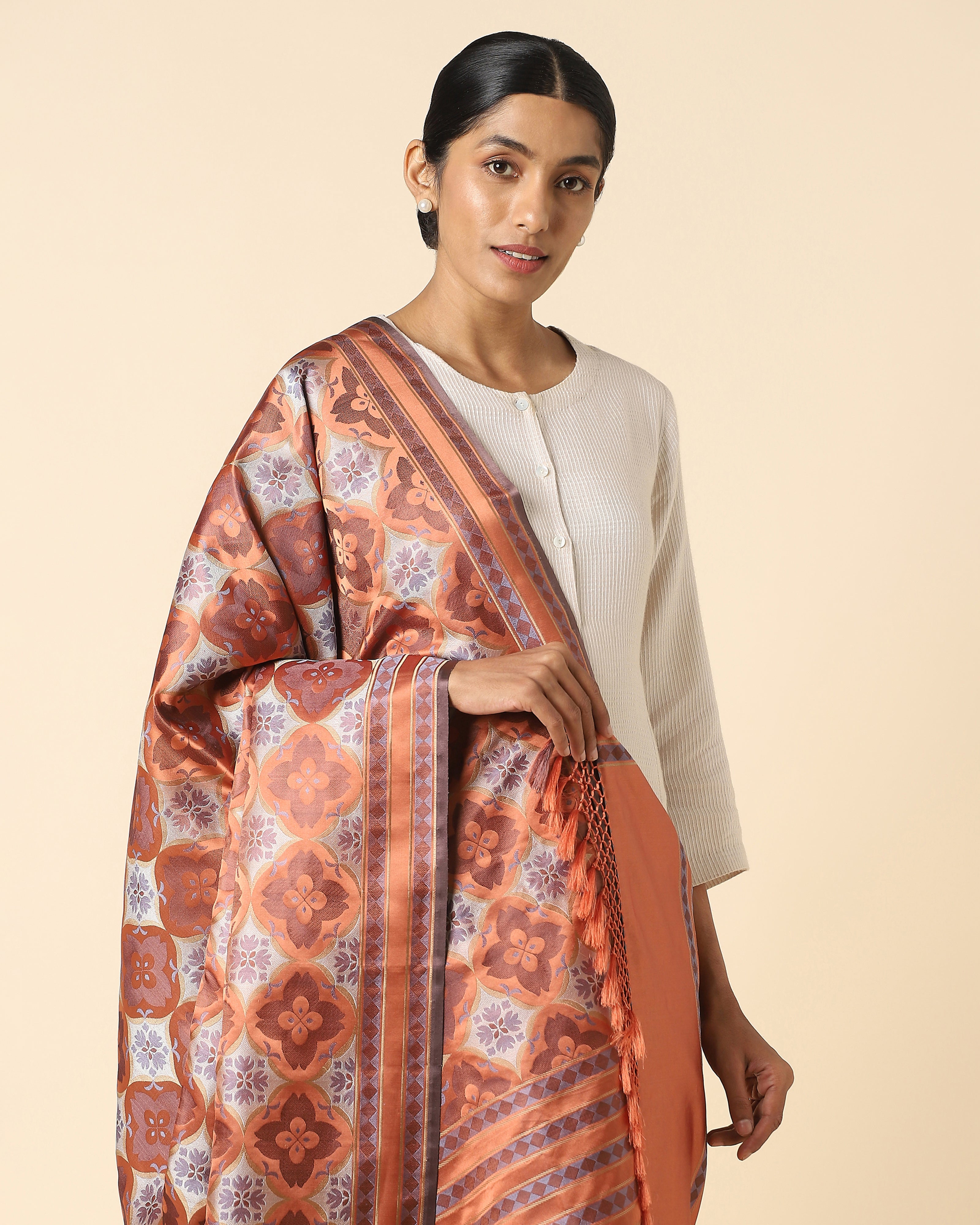 Shayma Banarasi Tanchoi Silk Dupatta