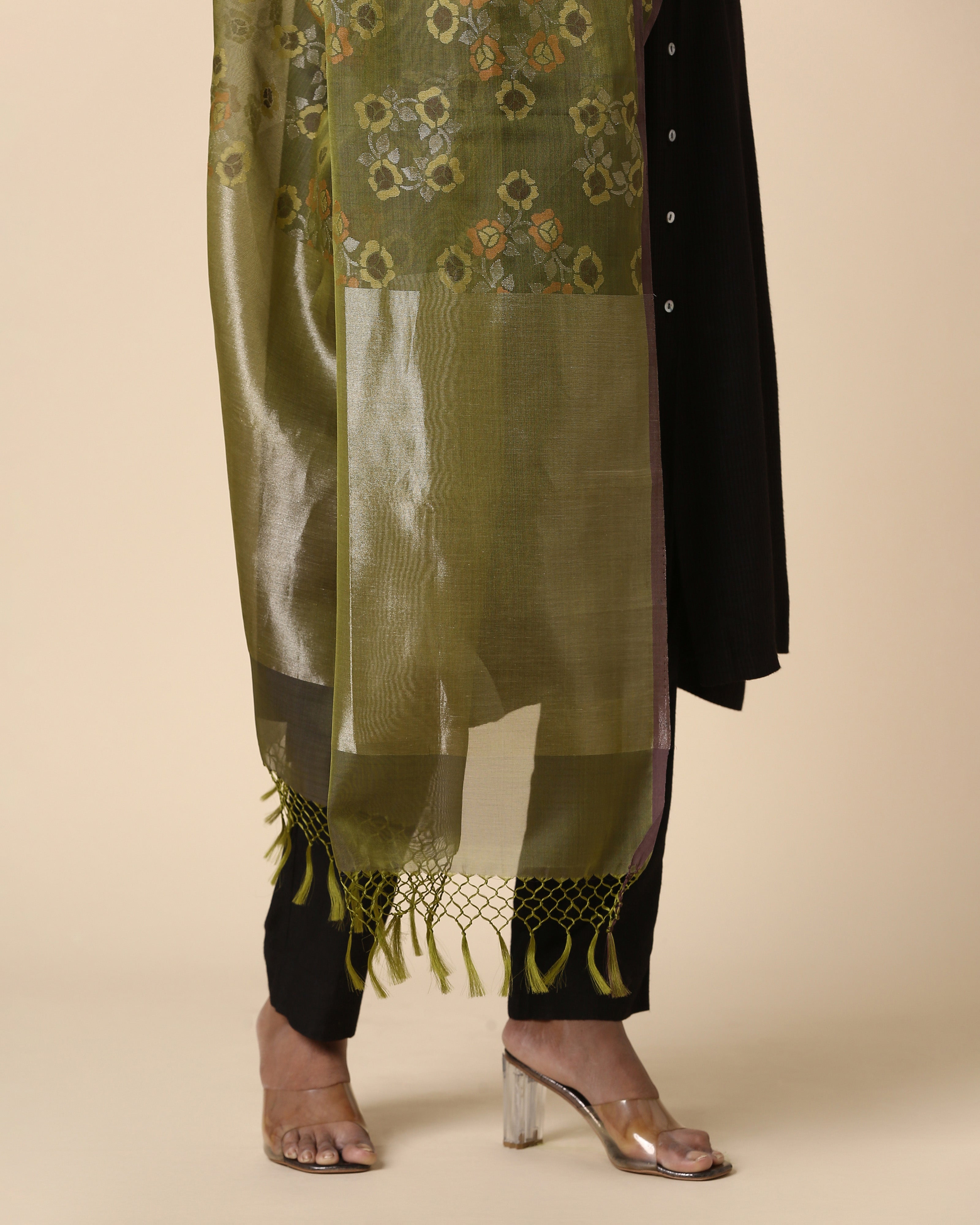 Aja Banarasi Jamdani Silk Cotton Dupatta