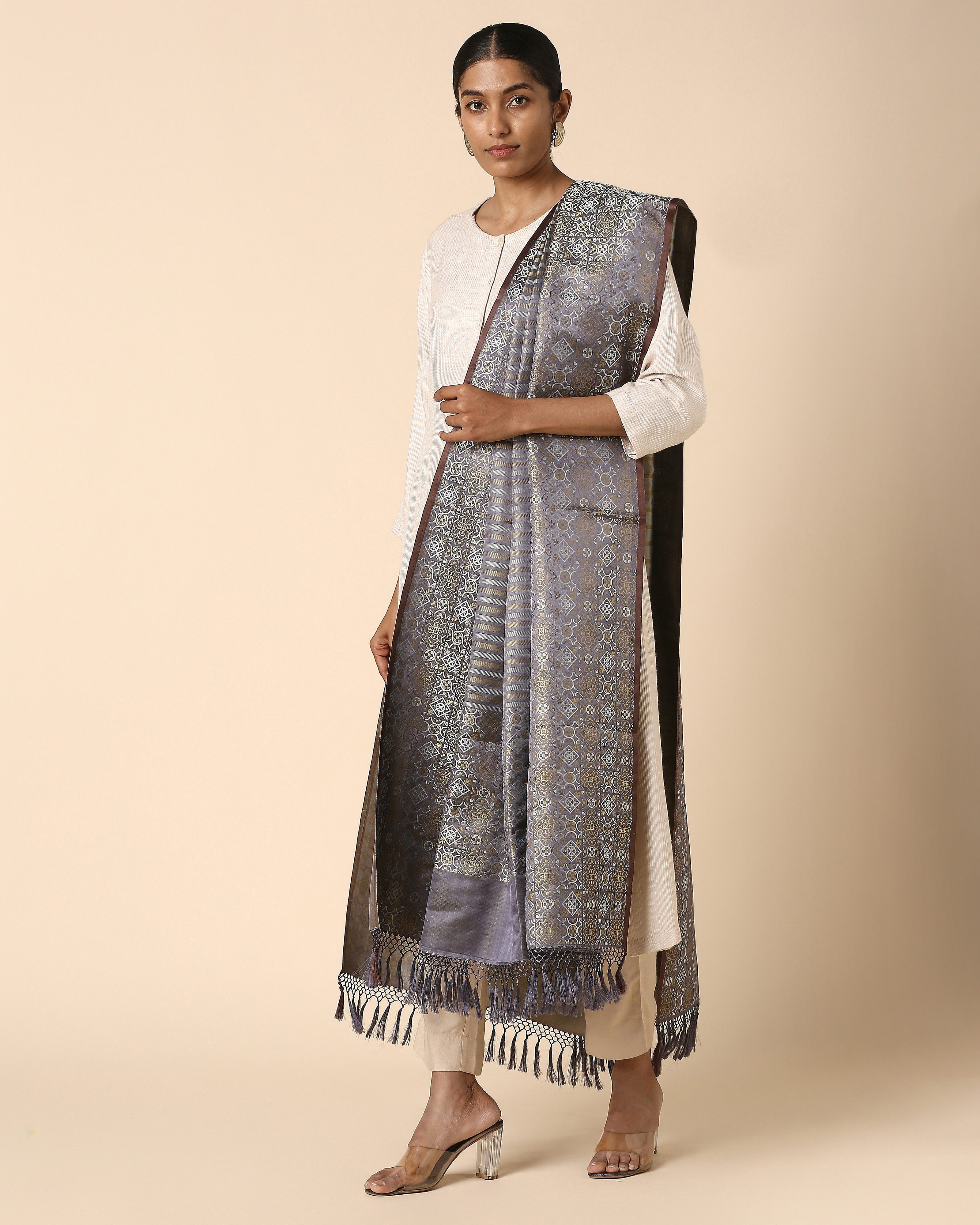 Shoolin Banarasi Tanchoi Silk Dupatta