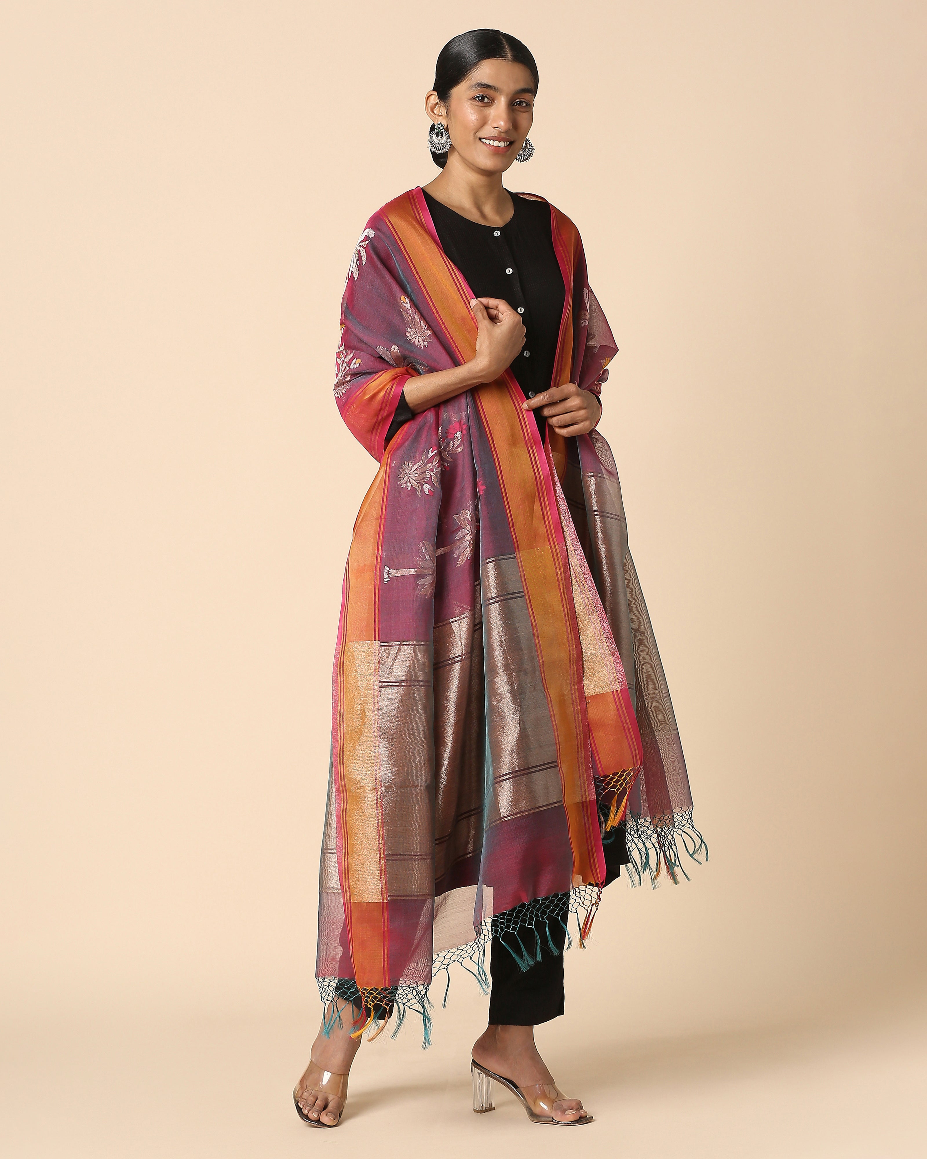 Reeha Banarasi Jamdani Silk Cotton Dupatta