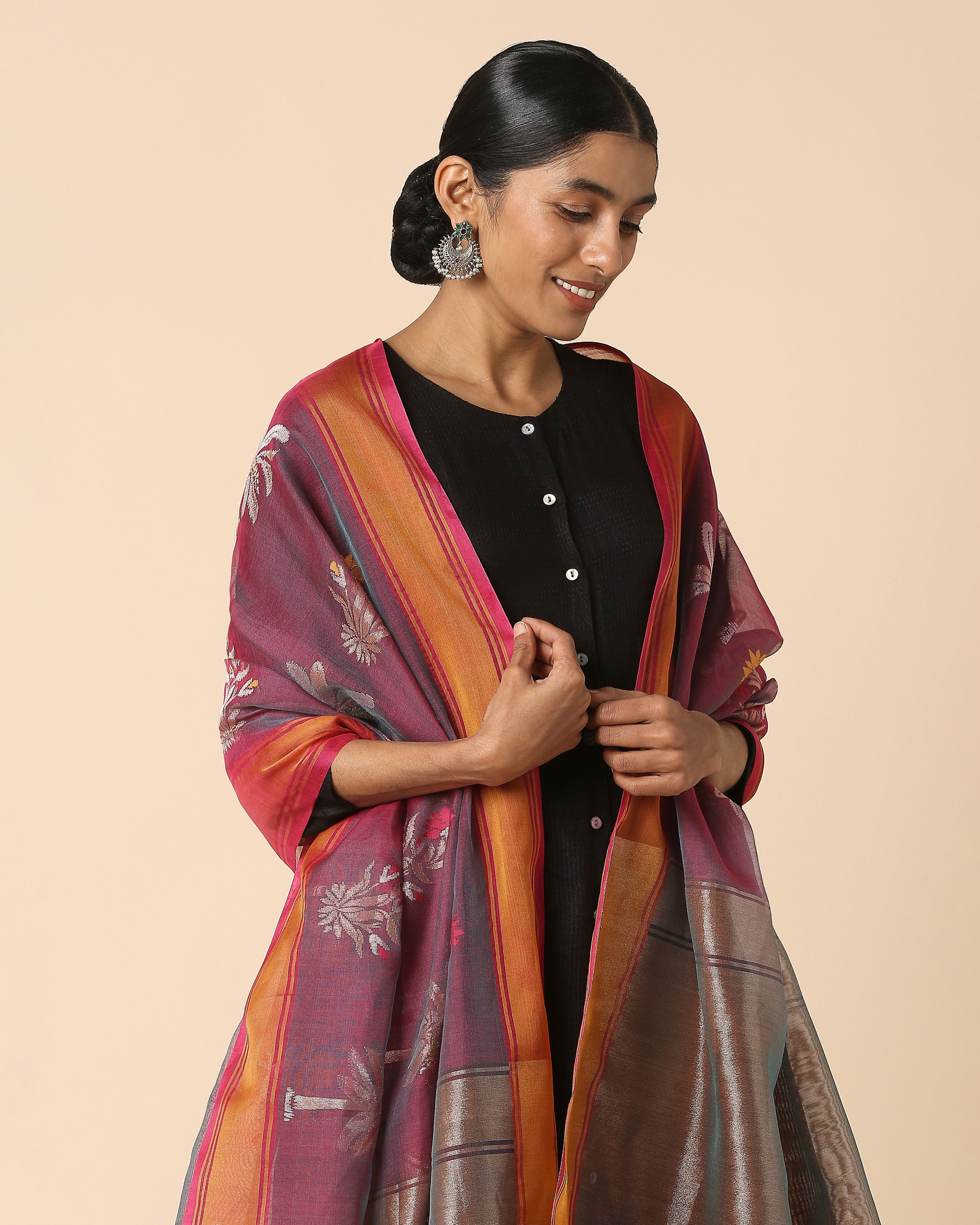 Reeha Banarasi Jamdani Silk Cotton Dupatta