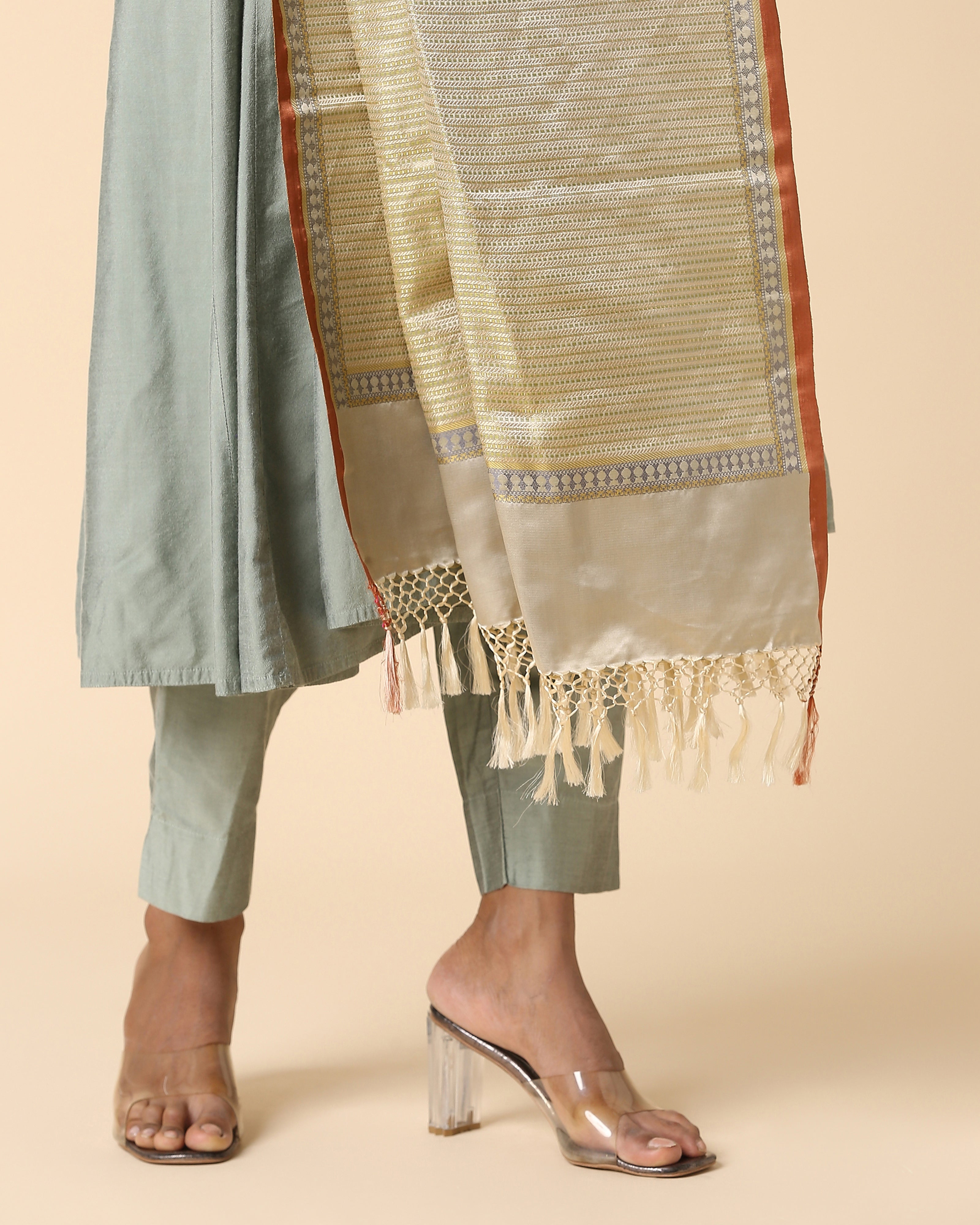 Yalinaa Banarasi Tanchoi Silk Dupatta