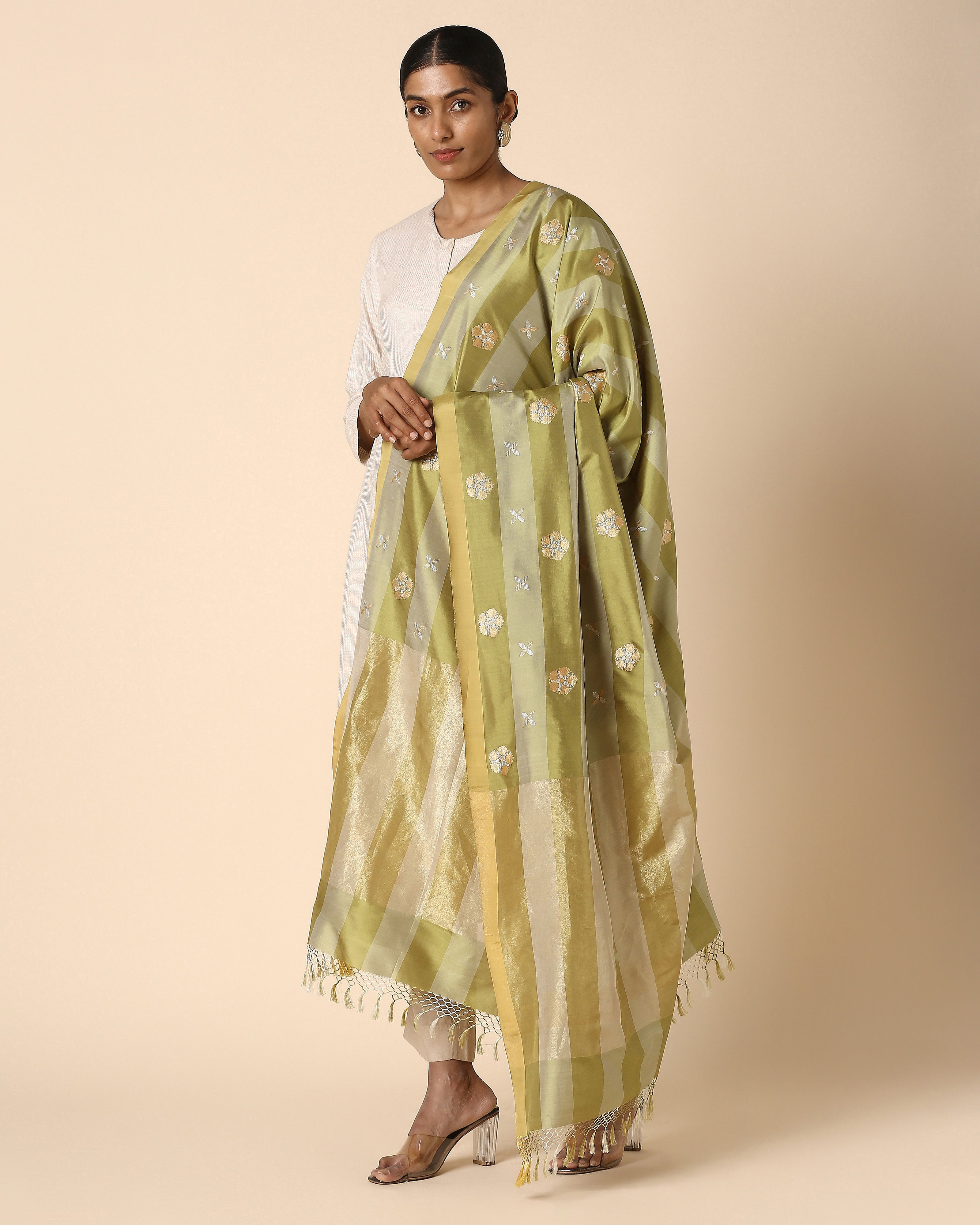 Shareen Banarasi Kadwa Silk Dupatta