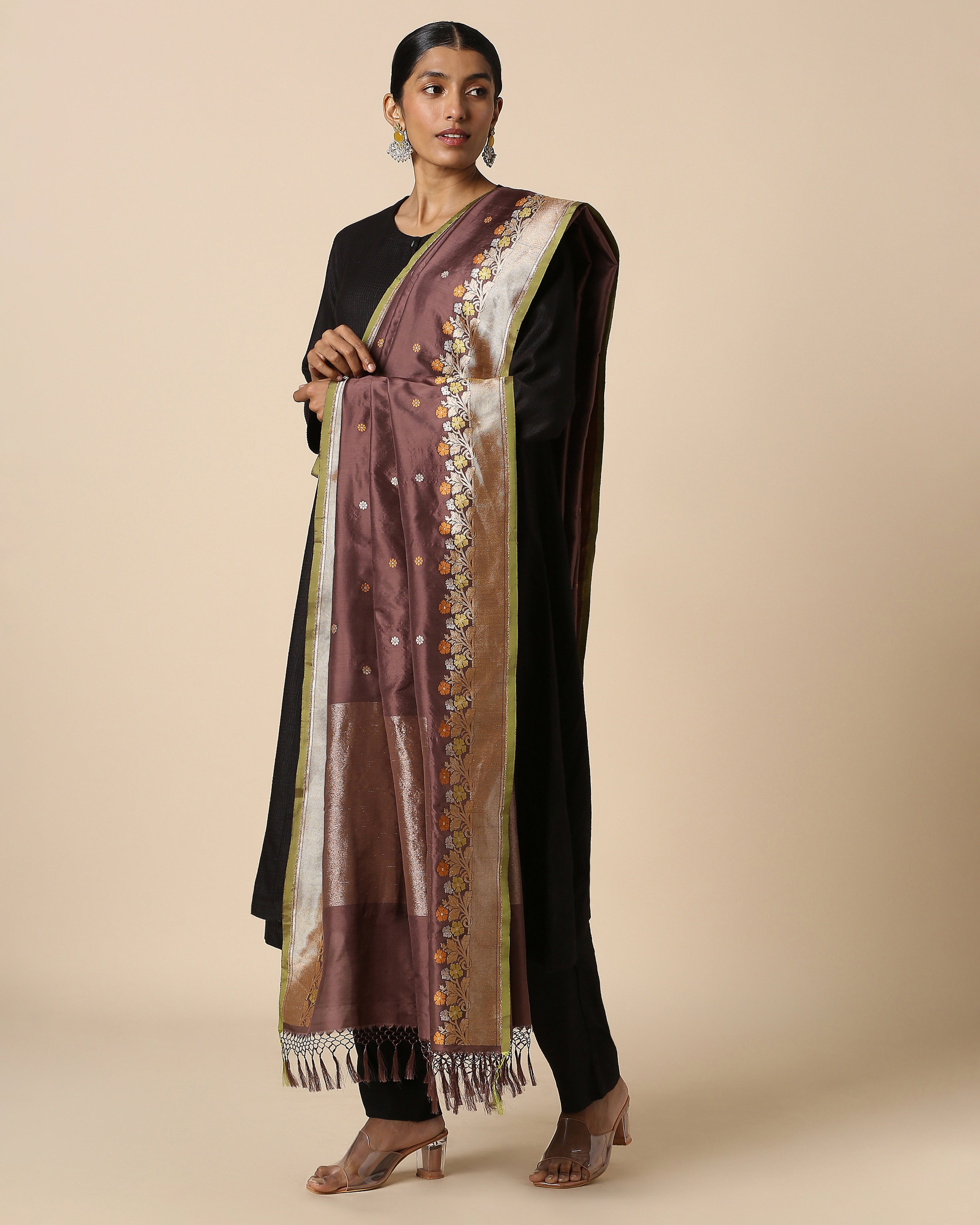 Zaria Banarasi Kadwa Silk Dupatta