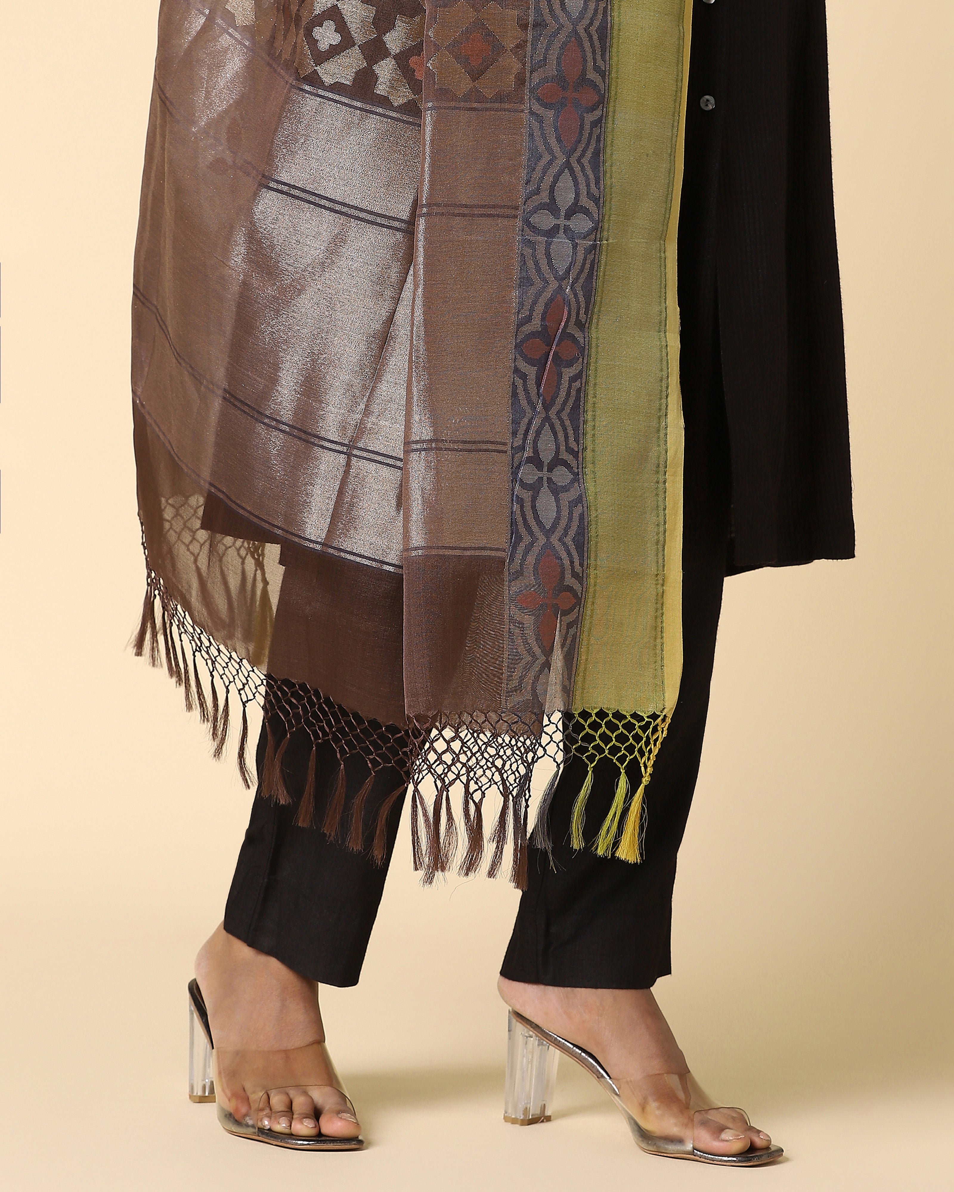 Dua Banarasi Jamdani Silk Cotton Dupatta