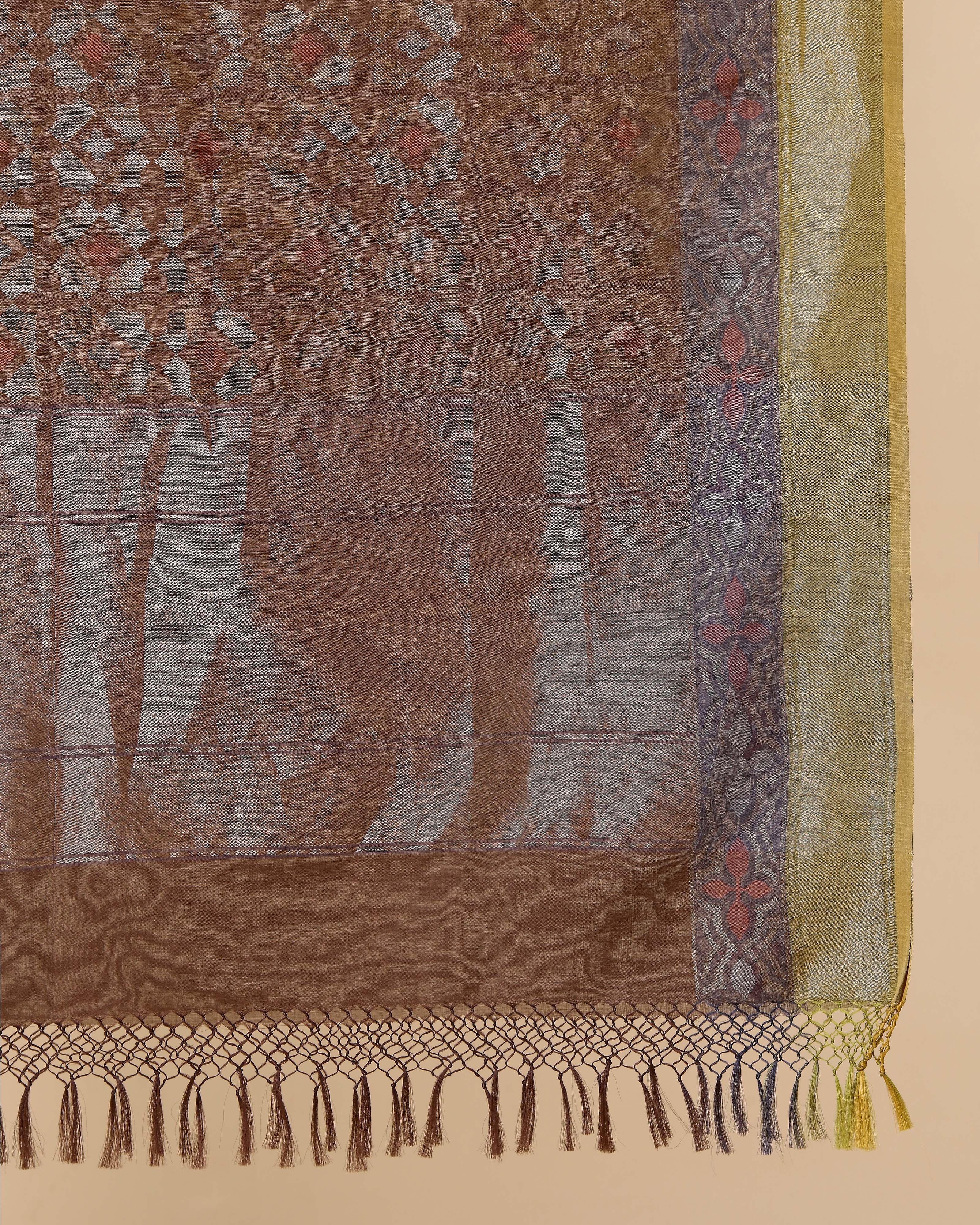 Dua Banarasi Jamdani Silk Cotton Dupatta