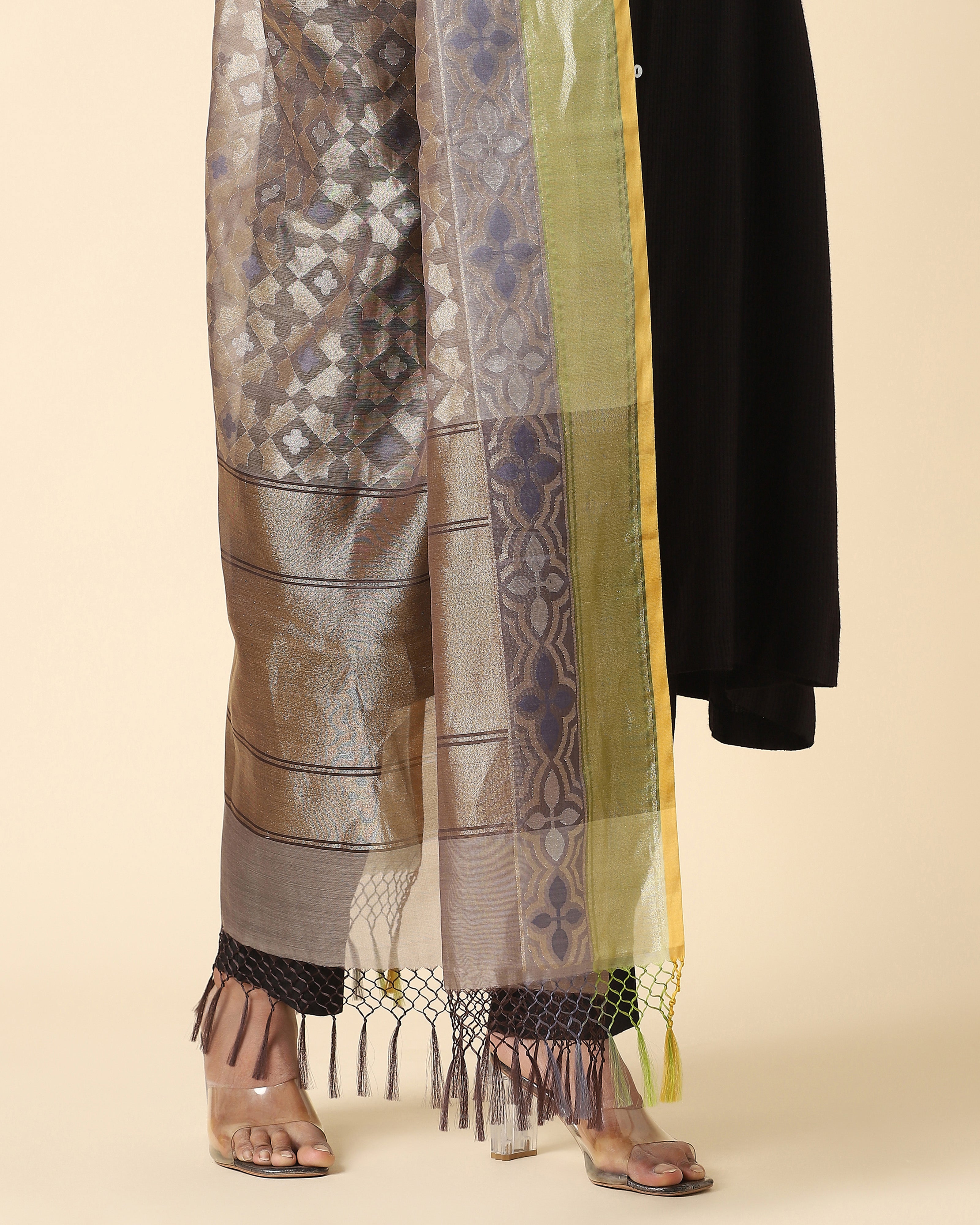 Dua Banarasi Jamdani Silk Cotton Dupatta