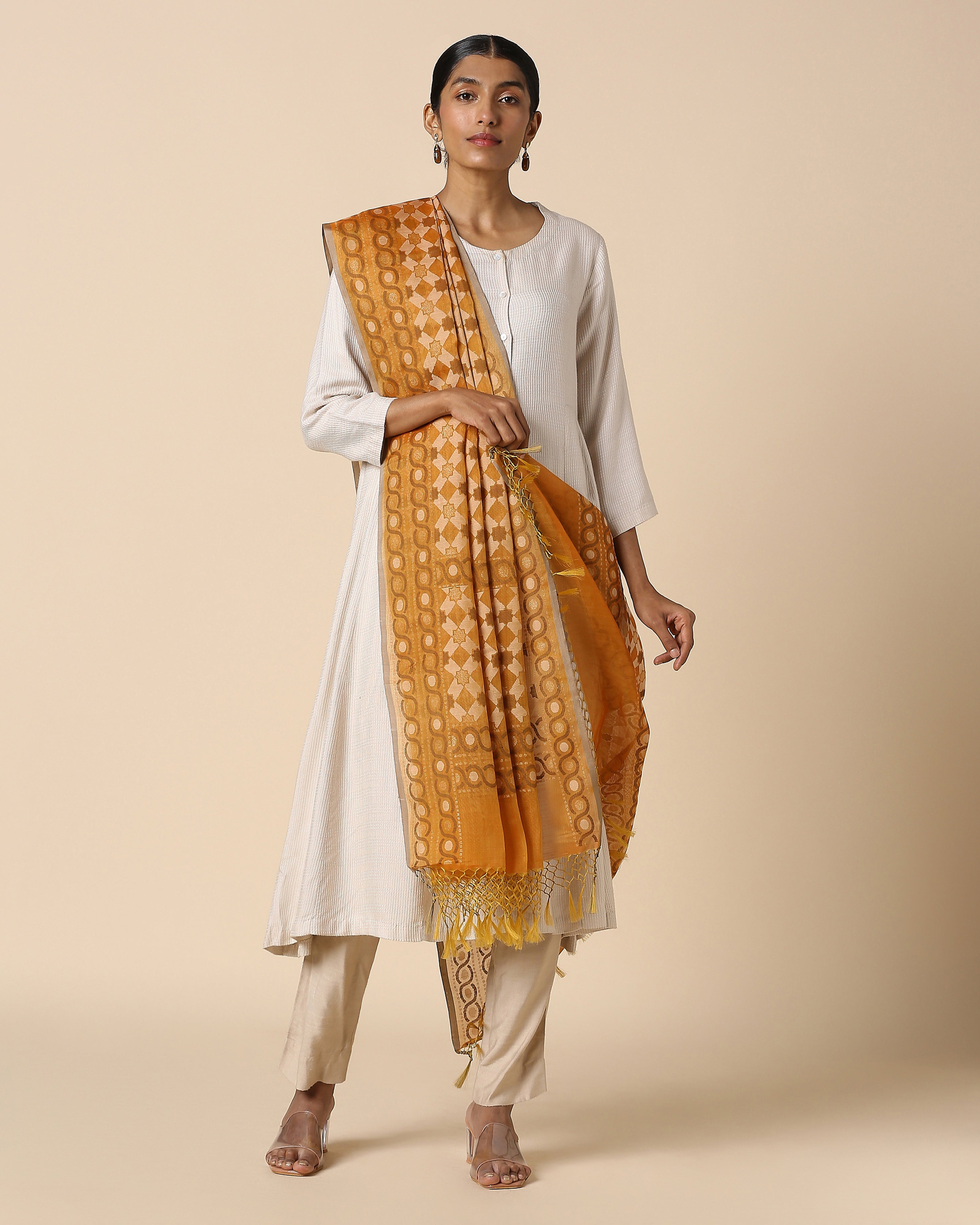 Kaliyah Banarasi Jamdani Silk Cotton Dupatta