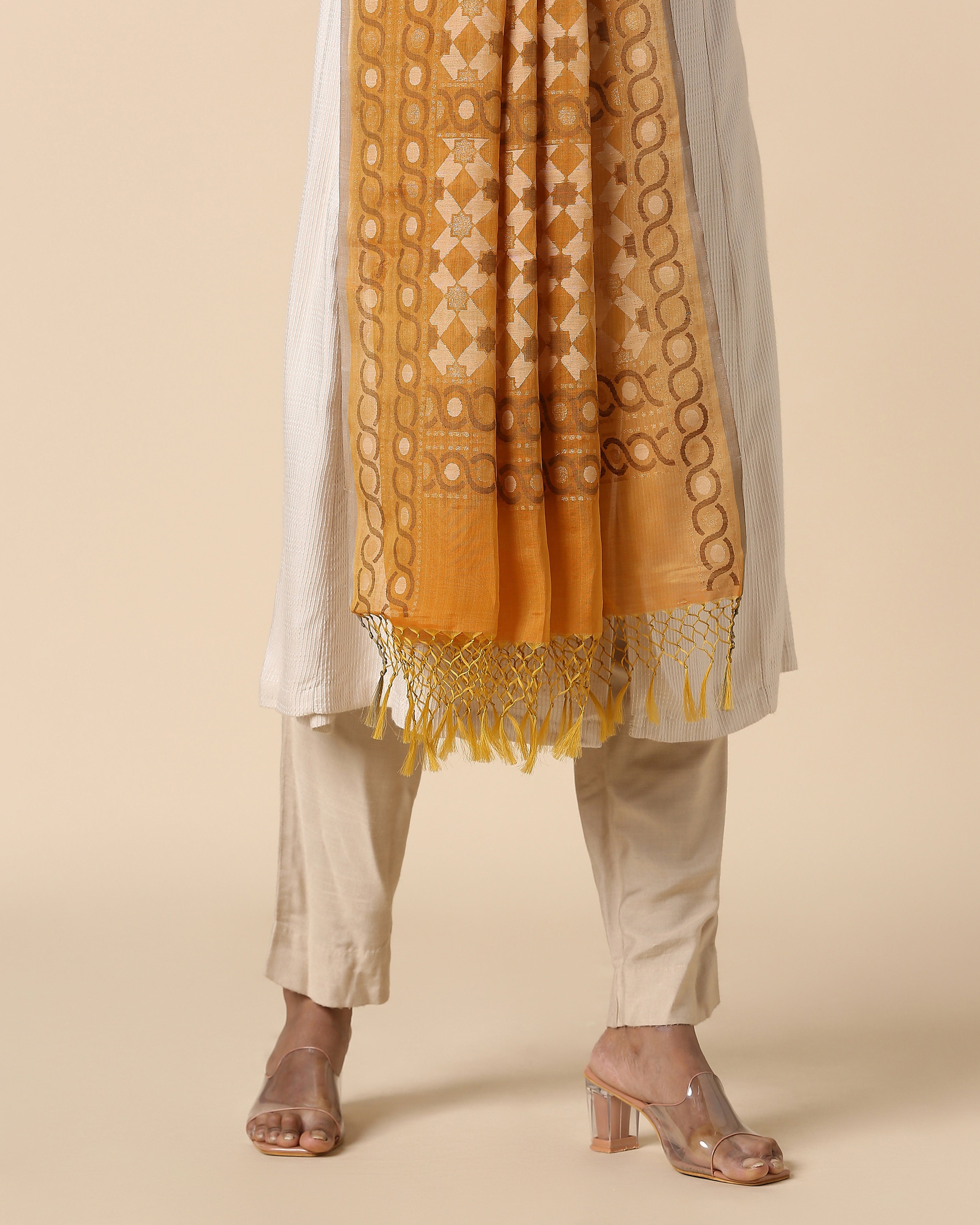 Kaliyah Banarasi Jamdani Silk Cotton Dupatta