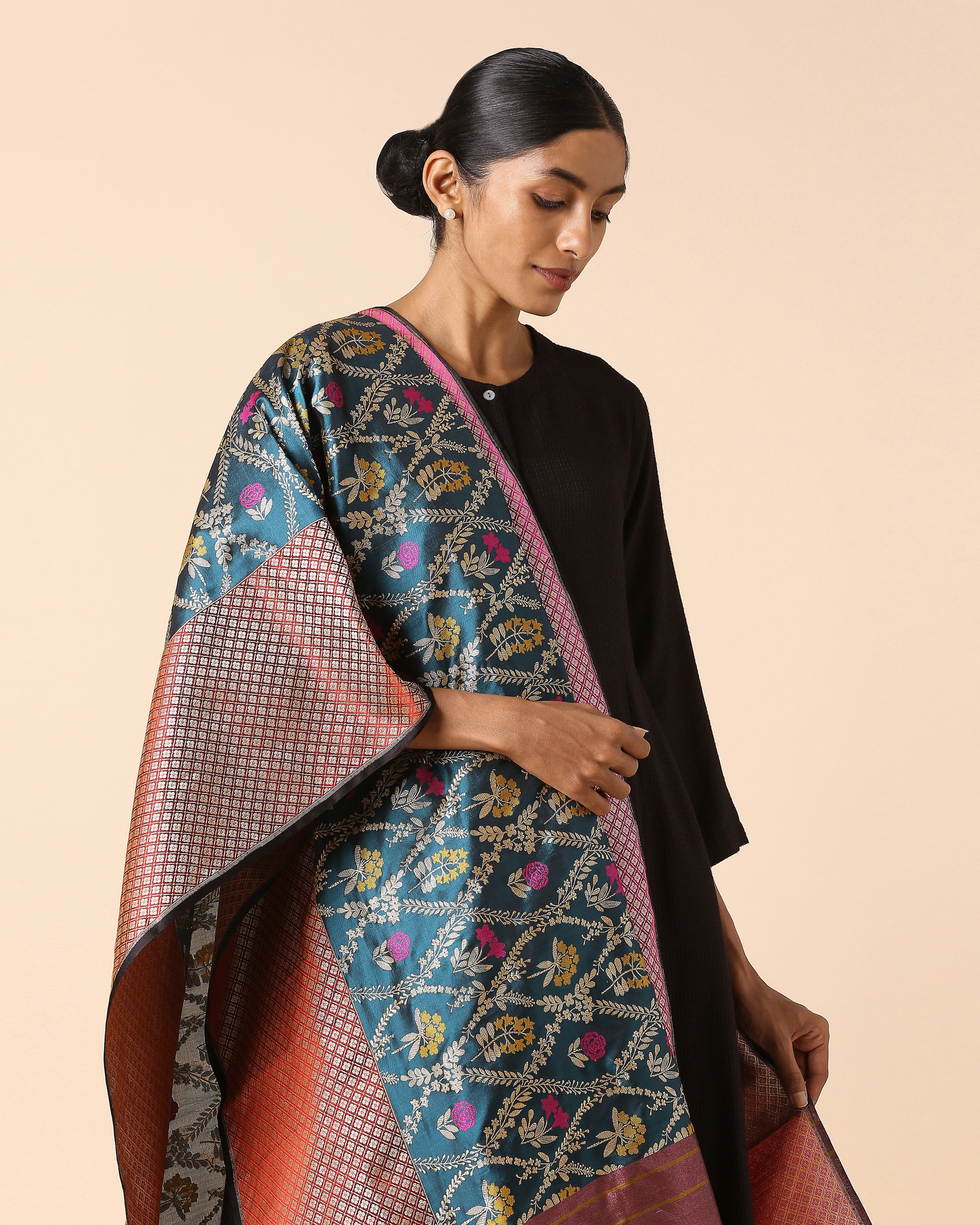 Ajni Banarasi Kadwa Silk Dupatta