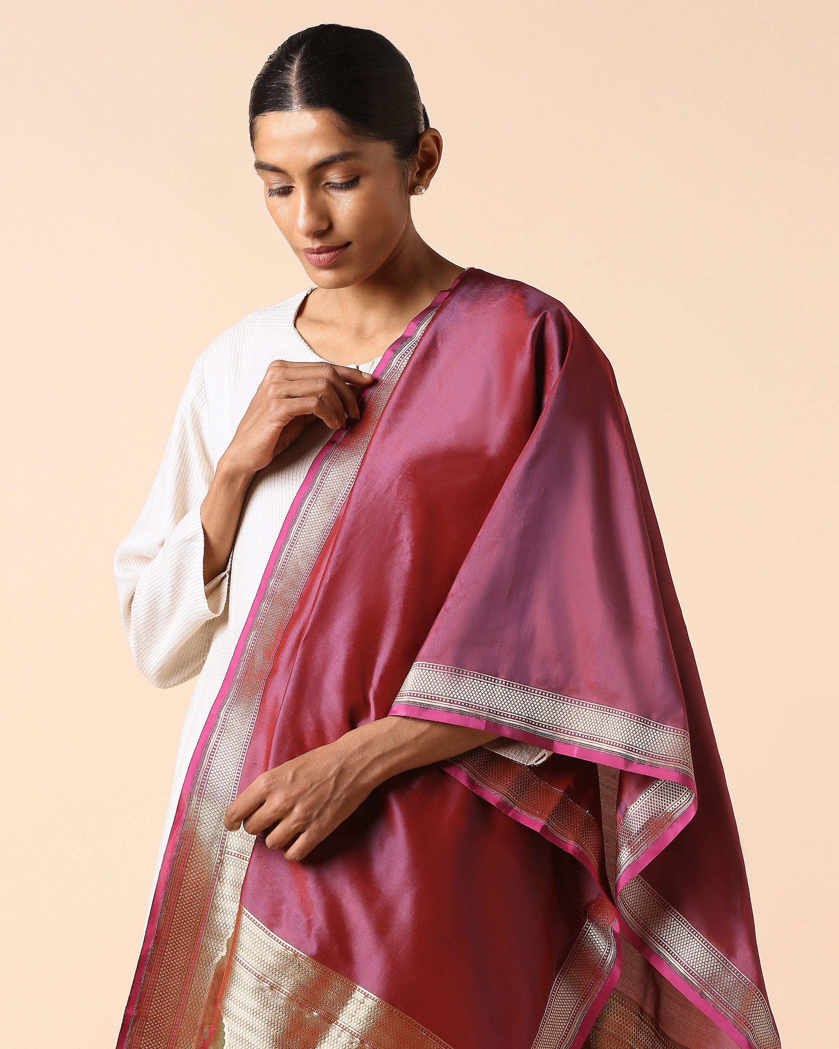 Jannat Banarasi Cutwork Silk Dupatta