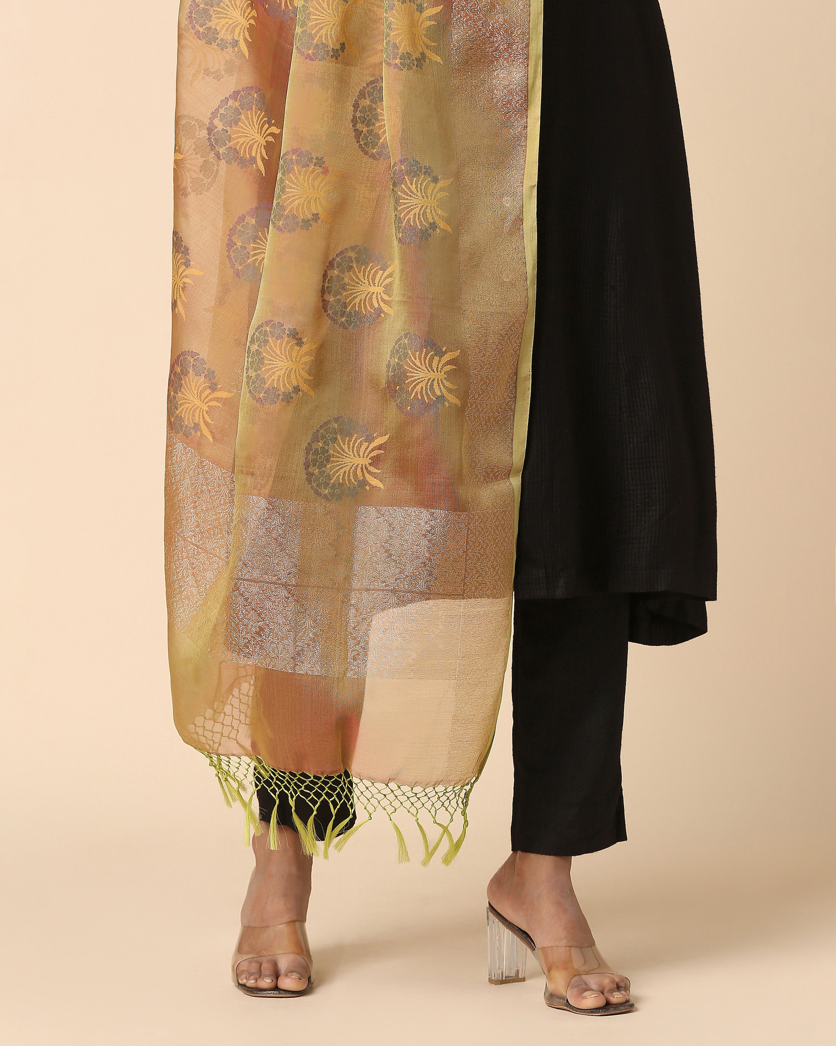 Anwitha Banarasi Jamdani Silk Cotton Dupatta