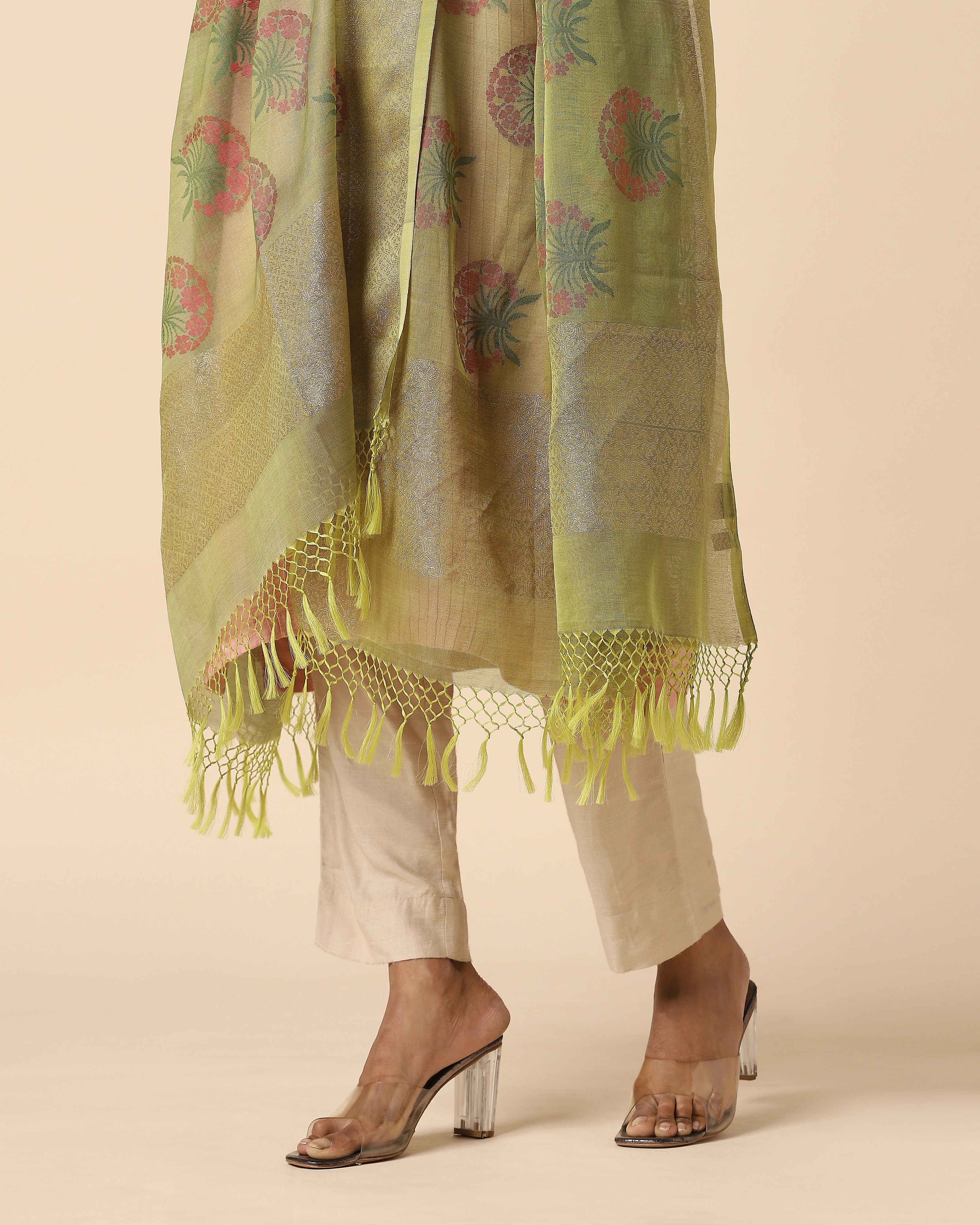 Anwitha Banarasi Jamdani Silk Cotton Dupatta