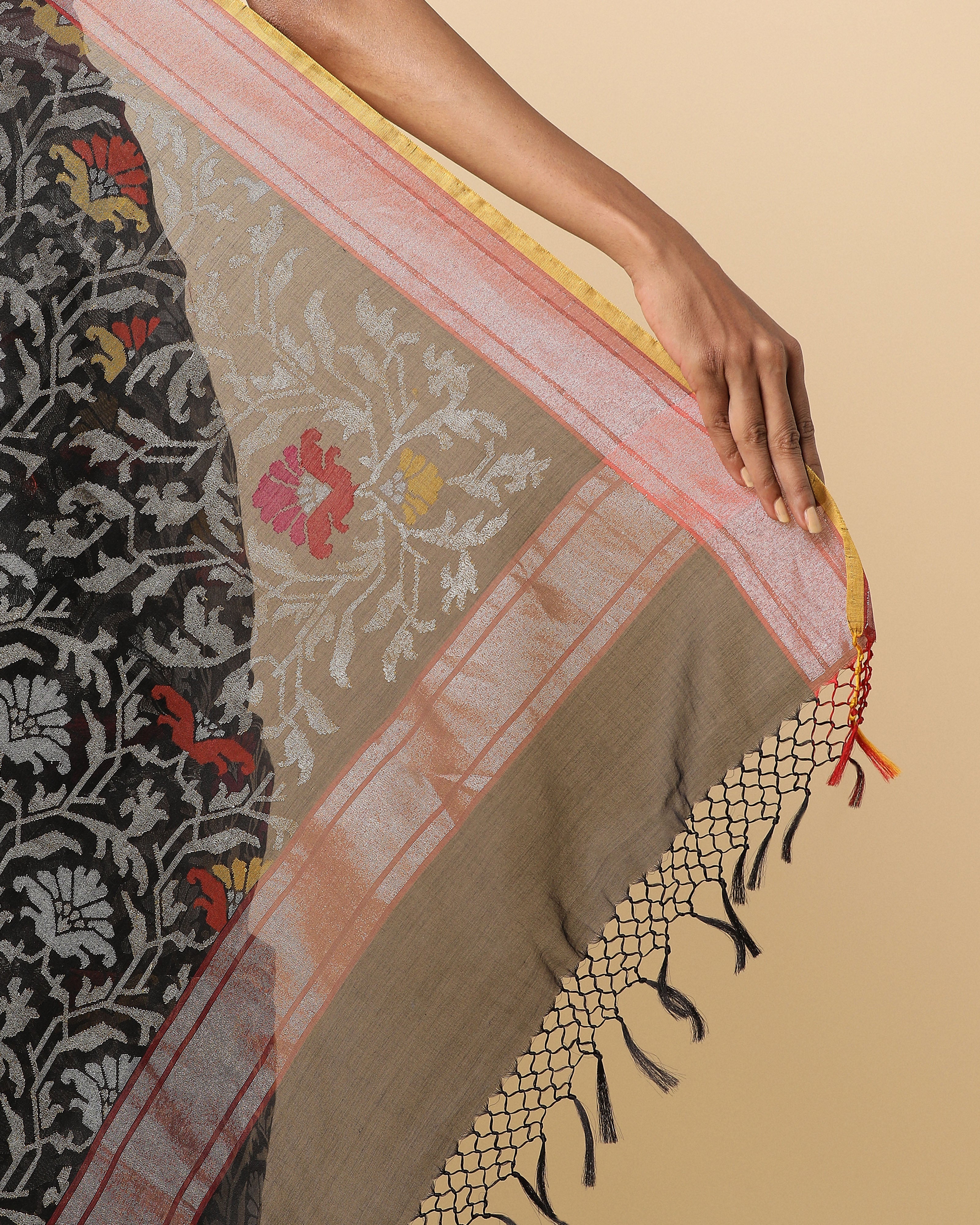 Laksh Banarasi Jamdani Silk Cotton Saree