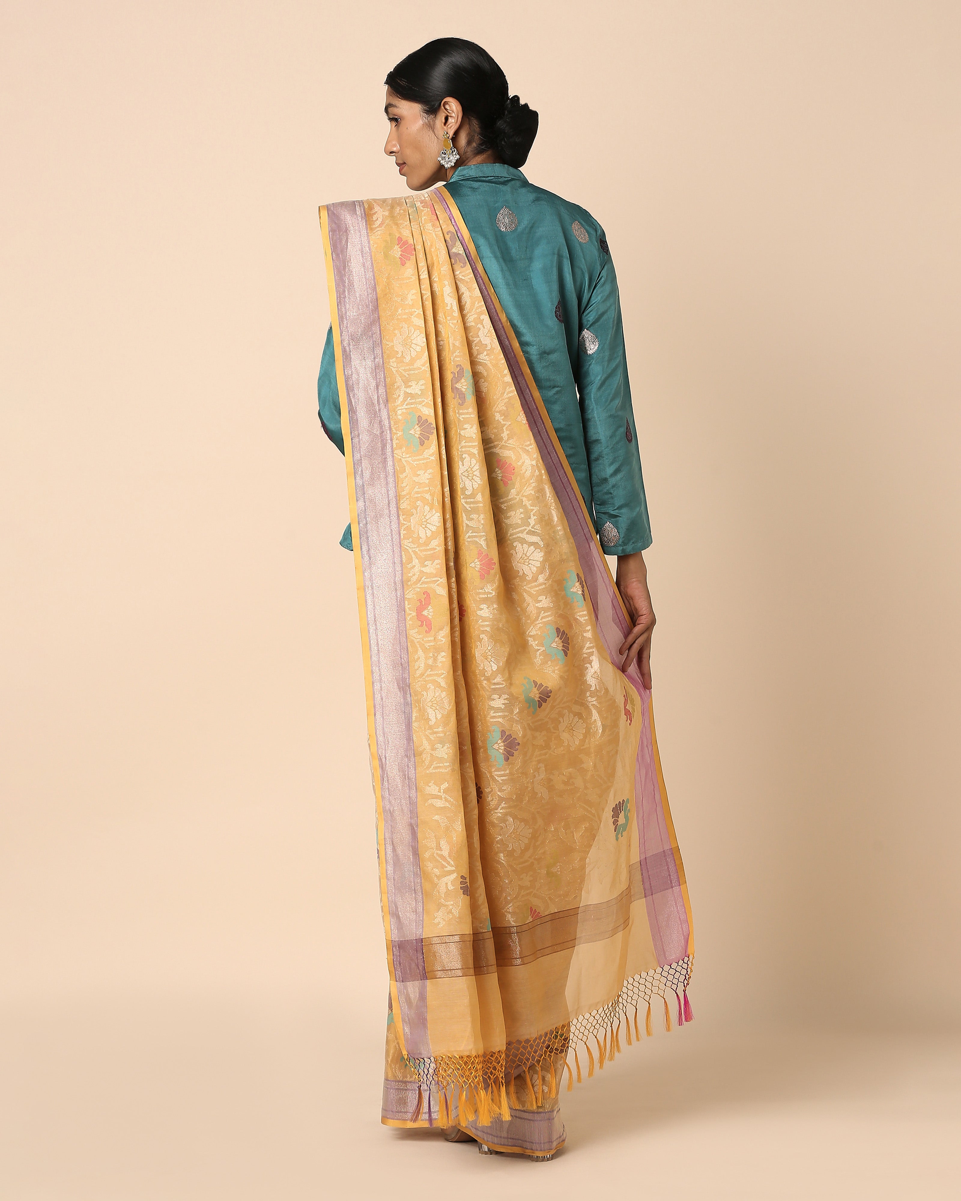 Laksh Banarasi Jamdani Silk Cotton Saree