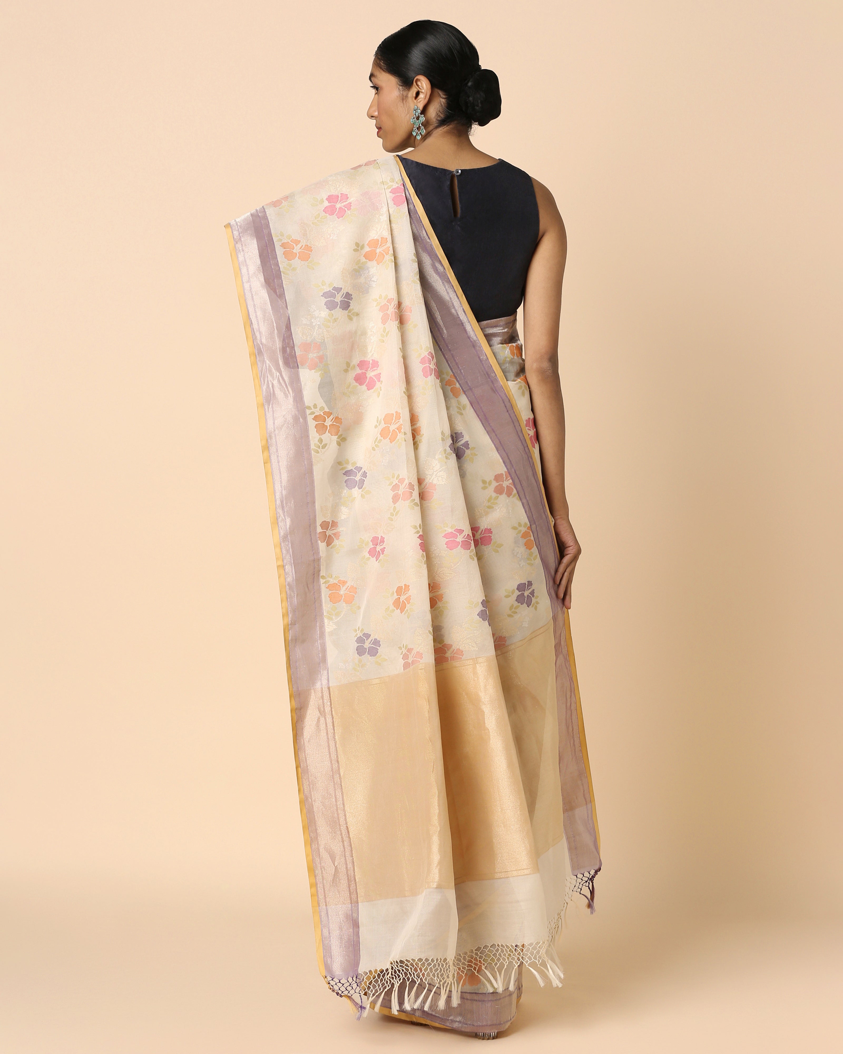 Sindhura Banarasi Jamdani Silk Cotton Saree