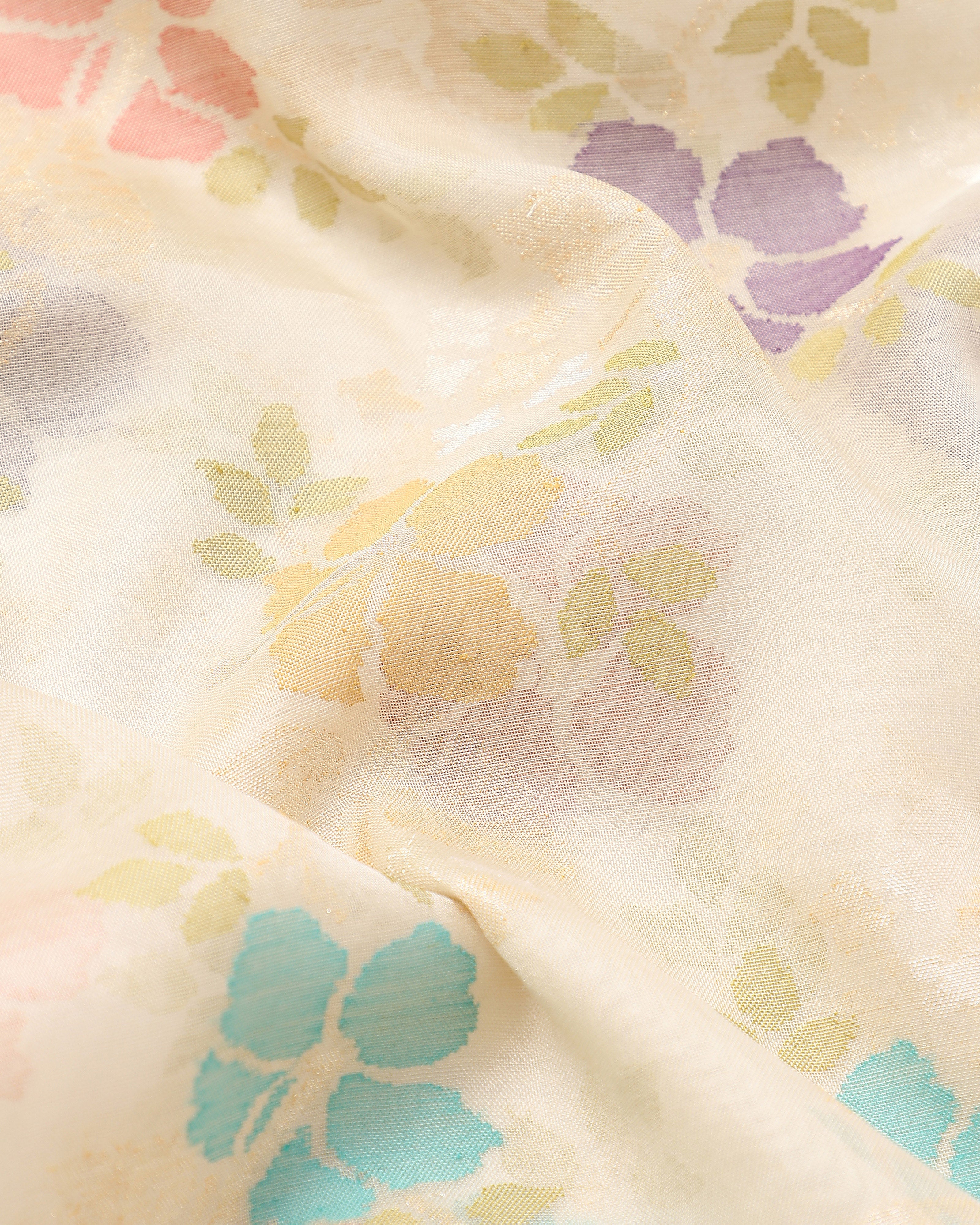 Sindhura Banarasi Jamdani Silk Cotton Saree